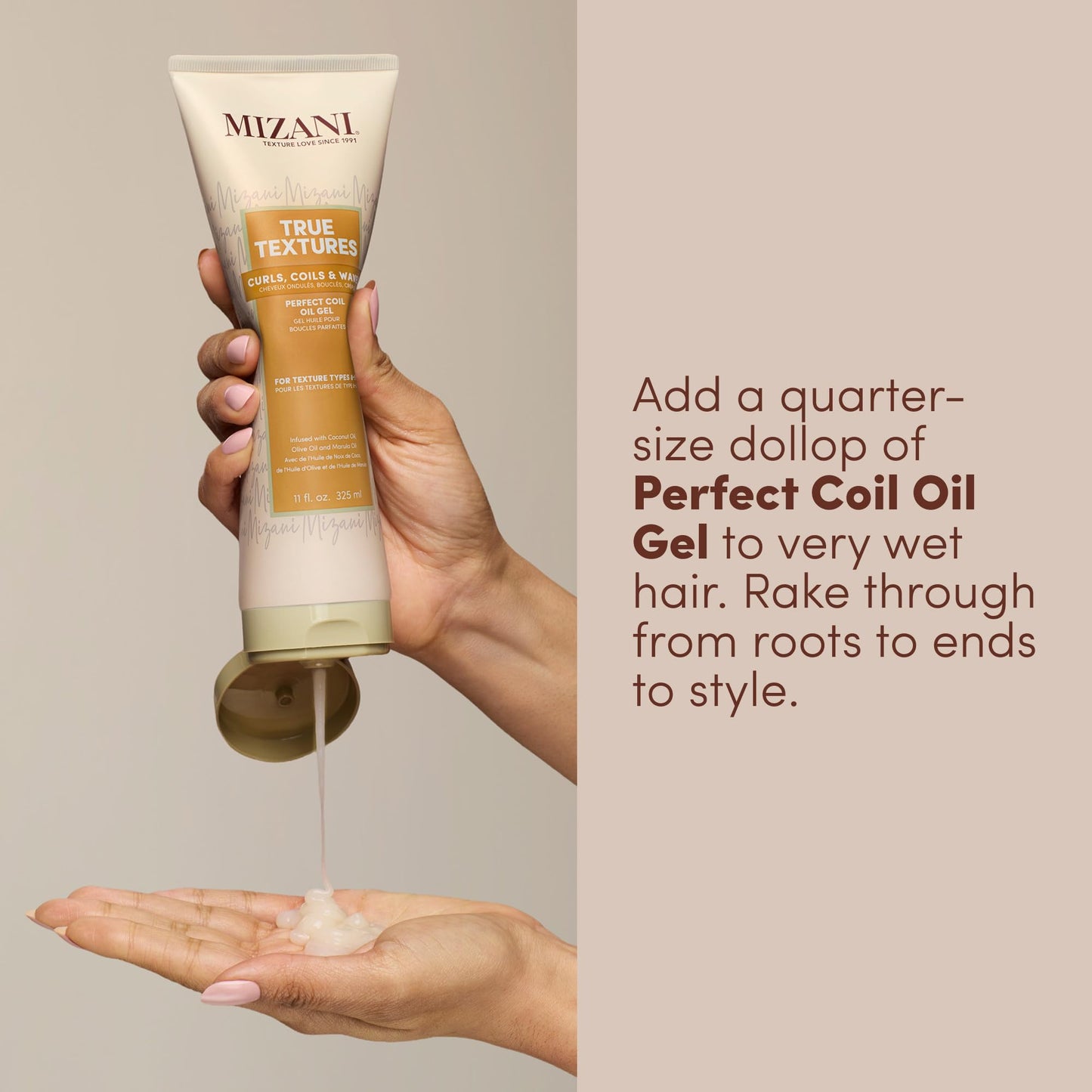 Mizani True Textures Perfect Coil Oil Hair Gel – For Curly Hair
