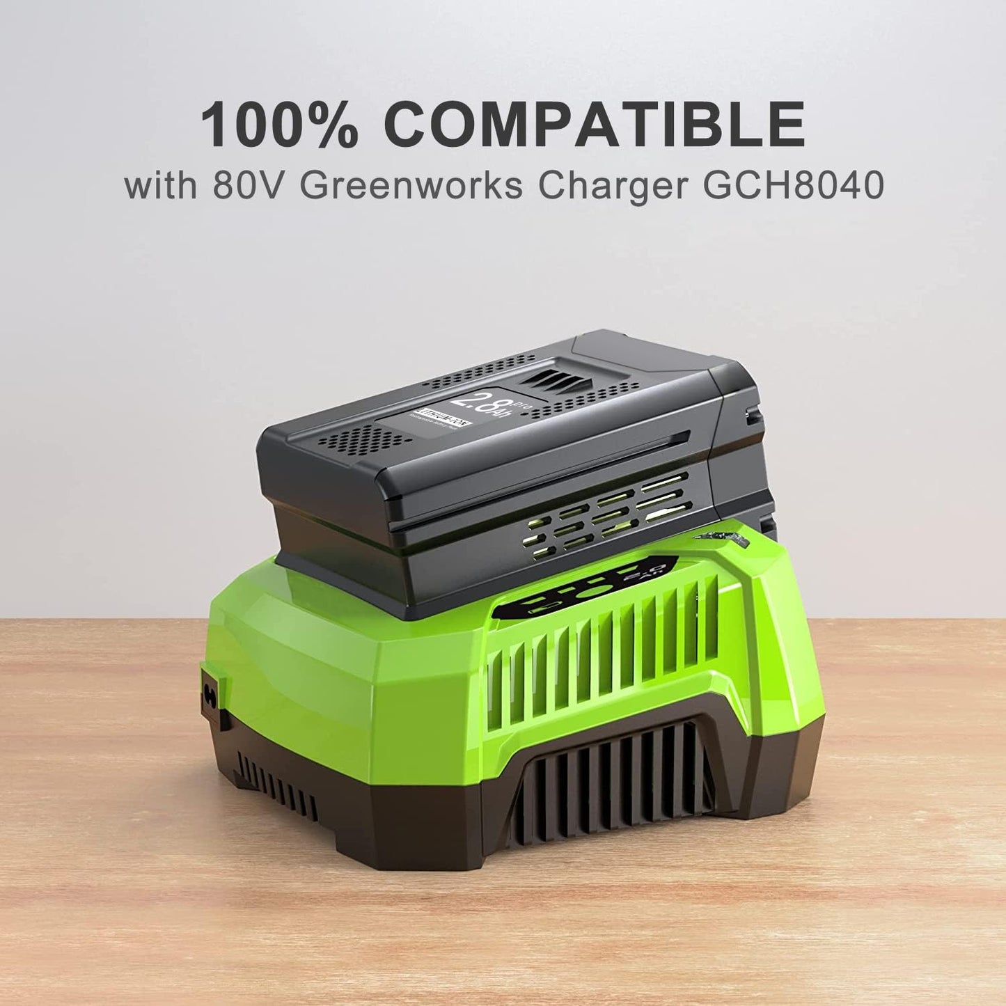 DTK 2 Packs Replacement for Greenworks 80V Battery 3000mAh GBA80200 GBA80250 GBA80400 GBA80500 Compatible with Cordless Power Tools
