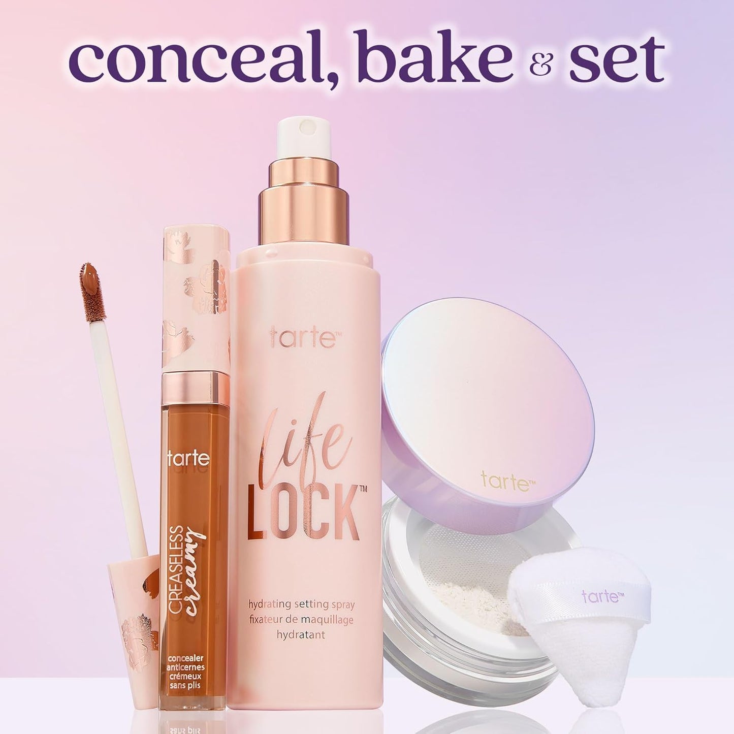 Tarte Life Lock Hydrating Setting Spray - 10-in-1 Weightless Mist with Hyaluronic Acid for Long-Lasting Makeup | Waterproof & Vegan