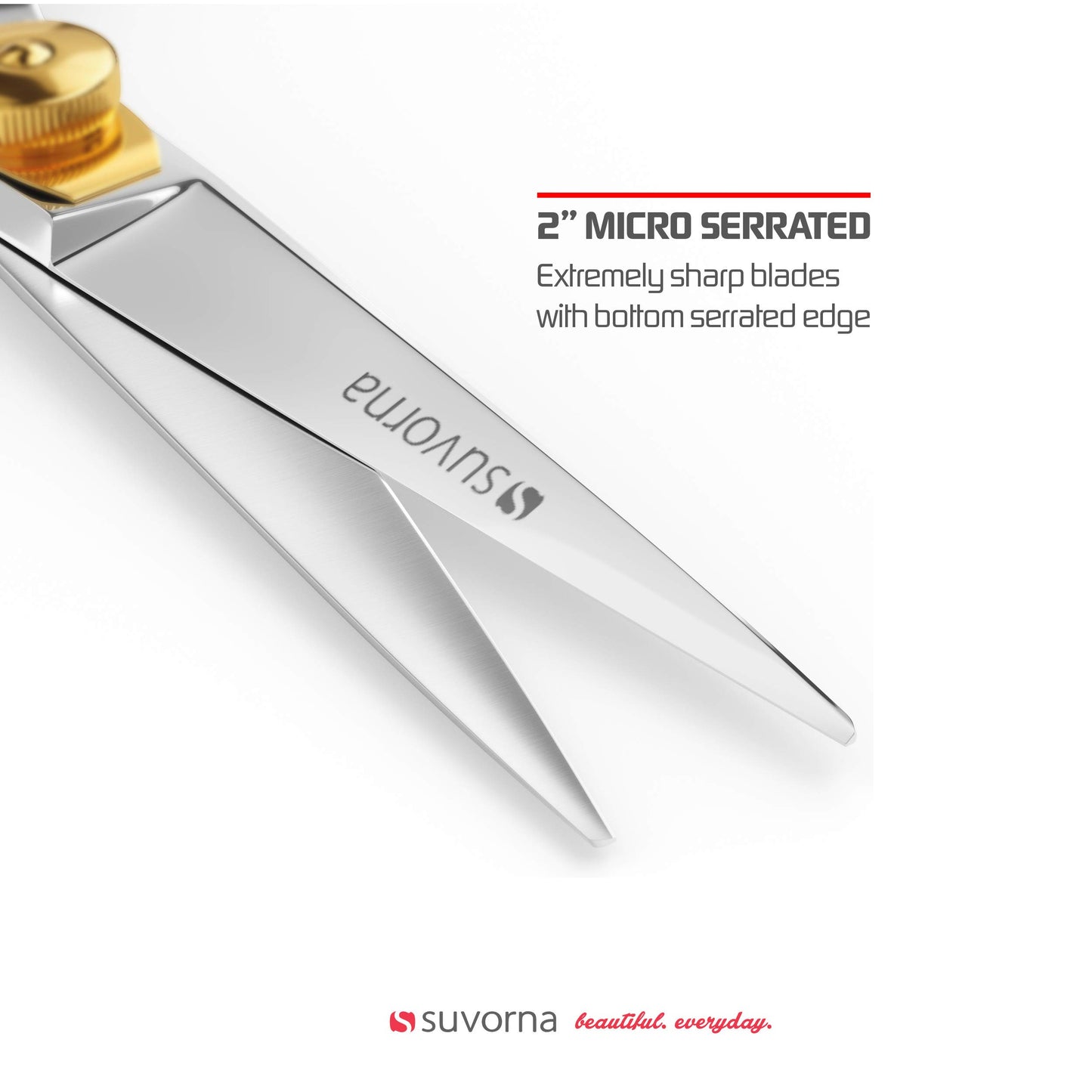 Suvorna Beard Scissors & Mustache Scissors for Men | 5" Small Scissors for Grooming, Trimming, Cutting & Shaping Facial Hair | Japanese Steel Precision Grooming Scissors for Barbers, Home & Salon Use.