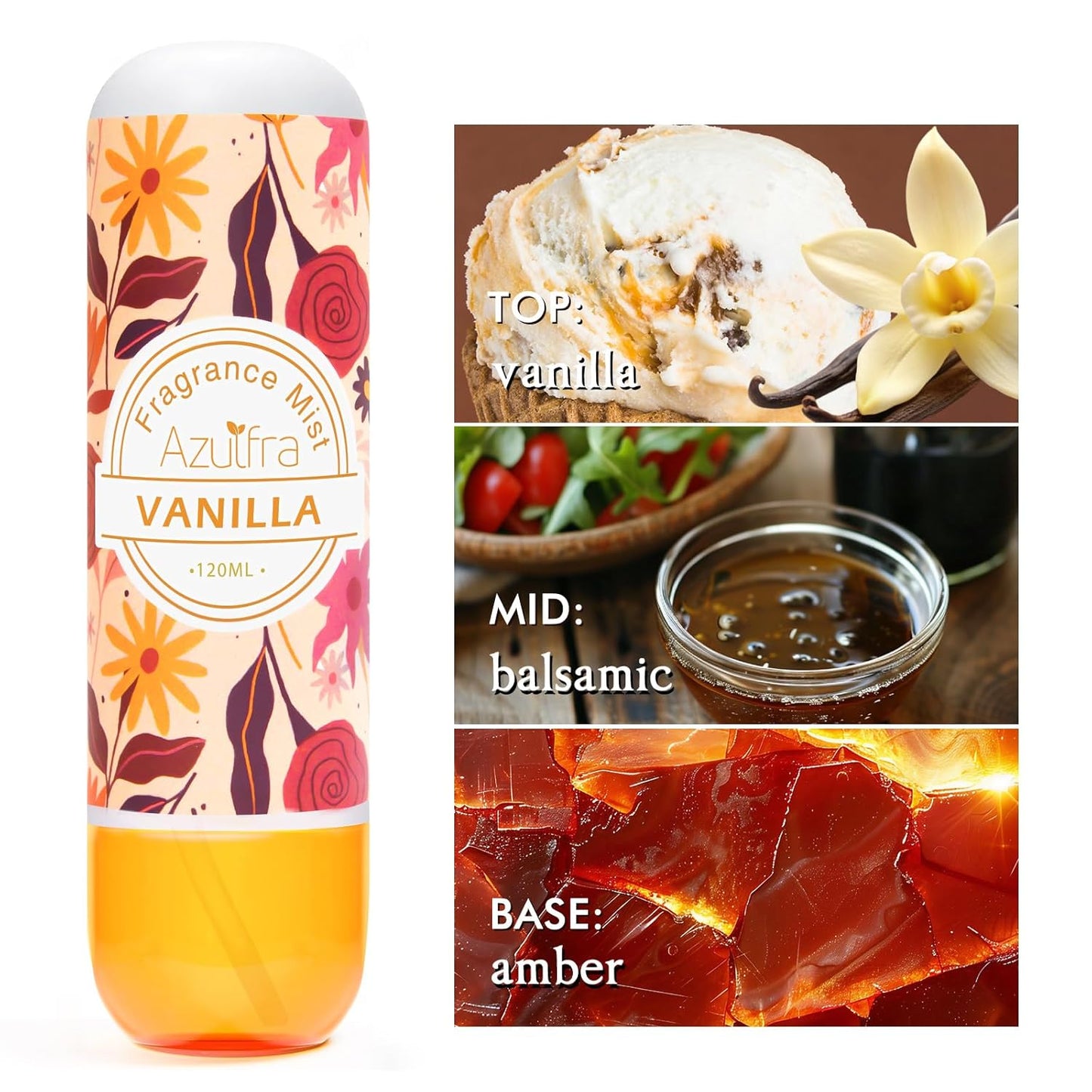Vanilla Body Mist - Azulfra Women's Fragrance Spray, 4 Fl. Oz | Long-Lasting Scent