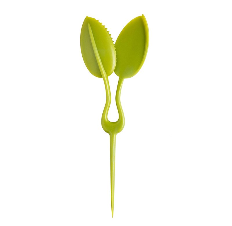 Peleg Design Leafers Herb Scissors Set, Multipurpose Plastic Cutting Shears for Snipping Herbs, Green Herb Cutter with Leaf Design - Kitchen Gadget