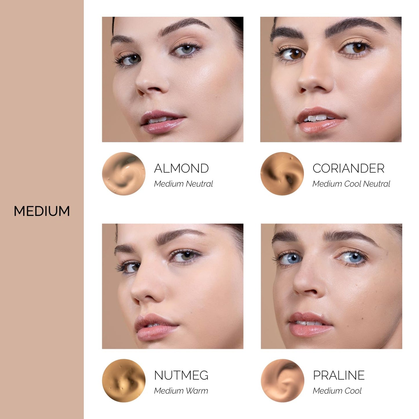 OFIR Skin Satin Medium Coverage Foundation | Buildable, Non-Creasing Finish | Vegan, Cruelty-Free, Paraben-Free Makeup | Blue Light Protection | 1 FL OZ (Praline - Medium Cool)