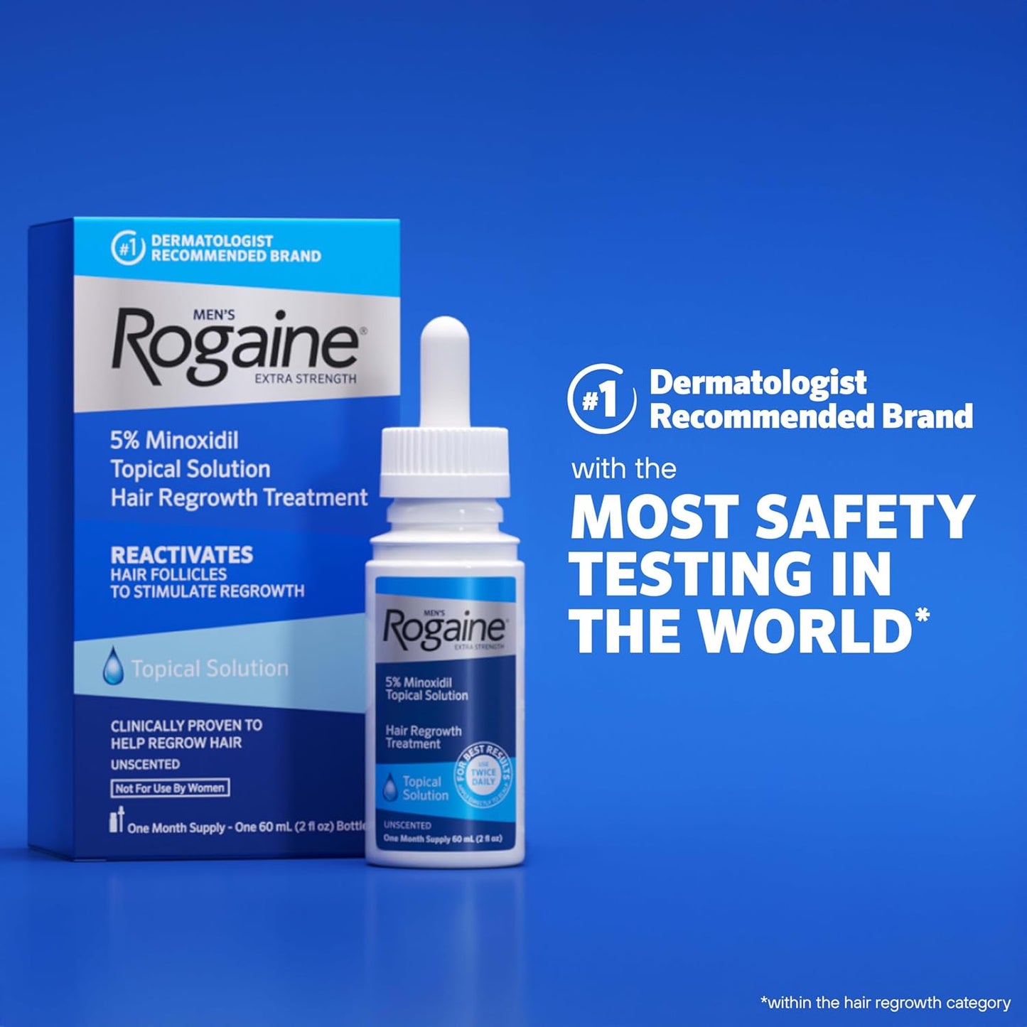 Men's Rogaine Extra Strength Minoxidil 5% Hair Regrowth Solution - Unscented, 2 fl. oz, 1-Month Supply