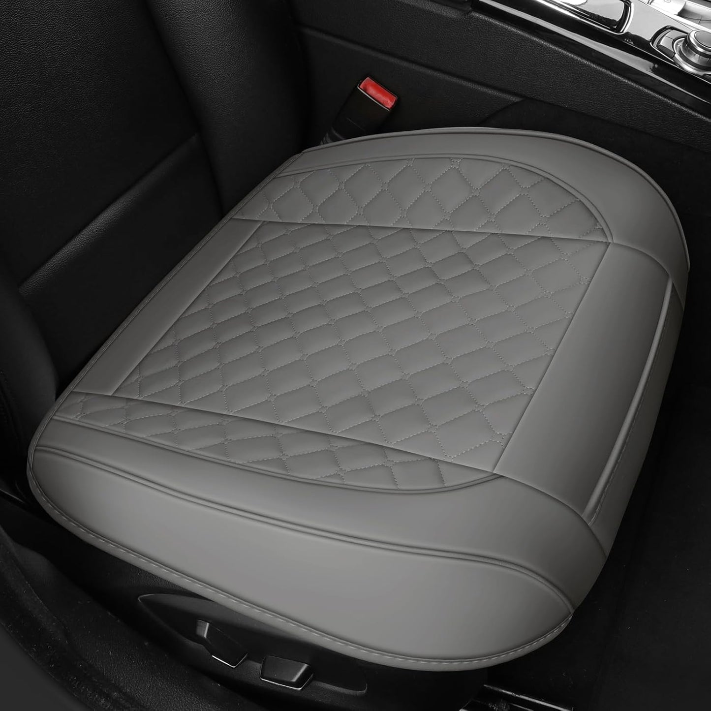Car Seat Covers - Waterproof Leather Protector for Universal Fit | 2-Piece Set in Grey