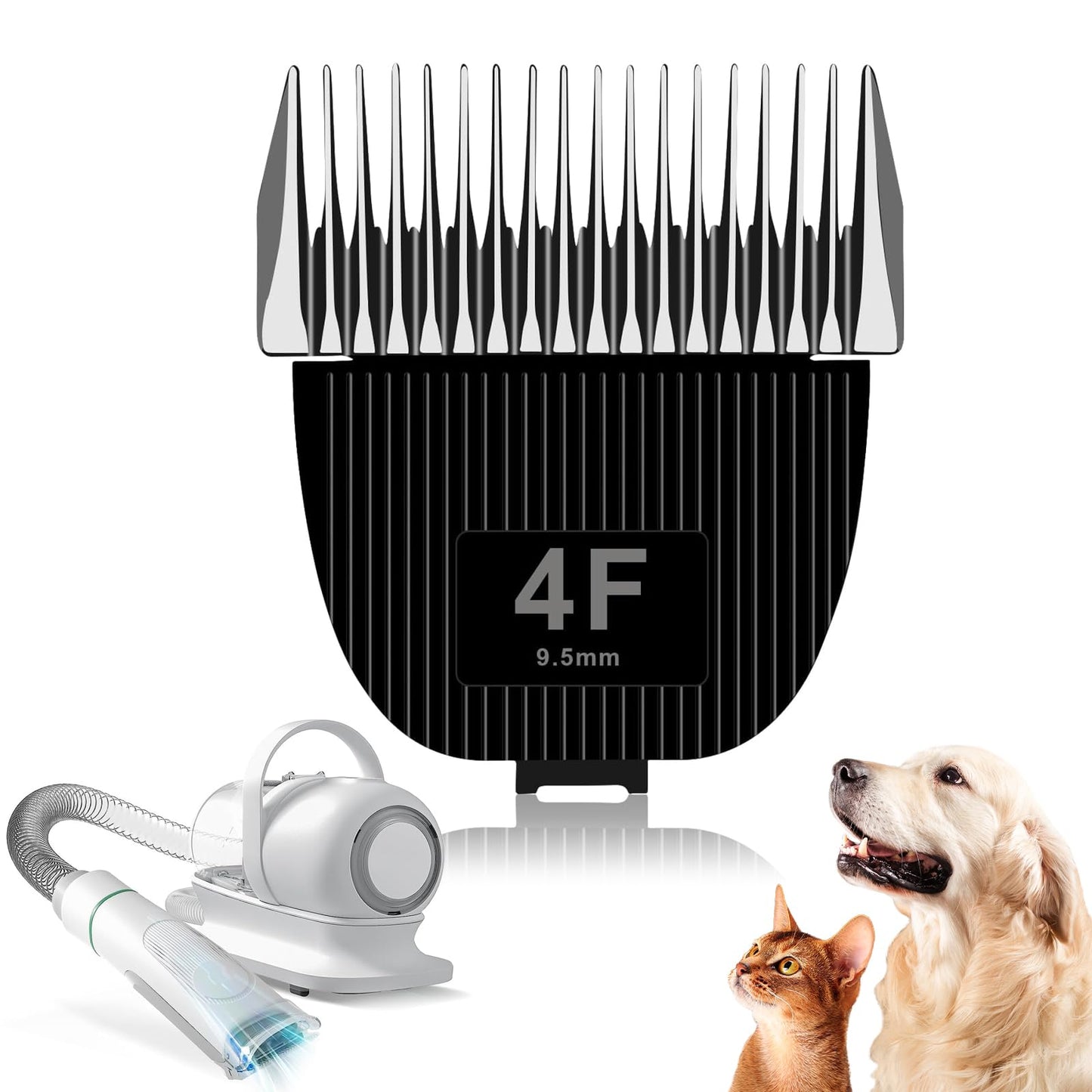 TGSBHIO Replacement Blade for nebot P1 Pro Pet Grooming Kit & Vacuum,Size-4F Cut Length 3/8"(9.5mm),Made of Ceramic Blade & Stainless Steel Blade