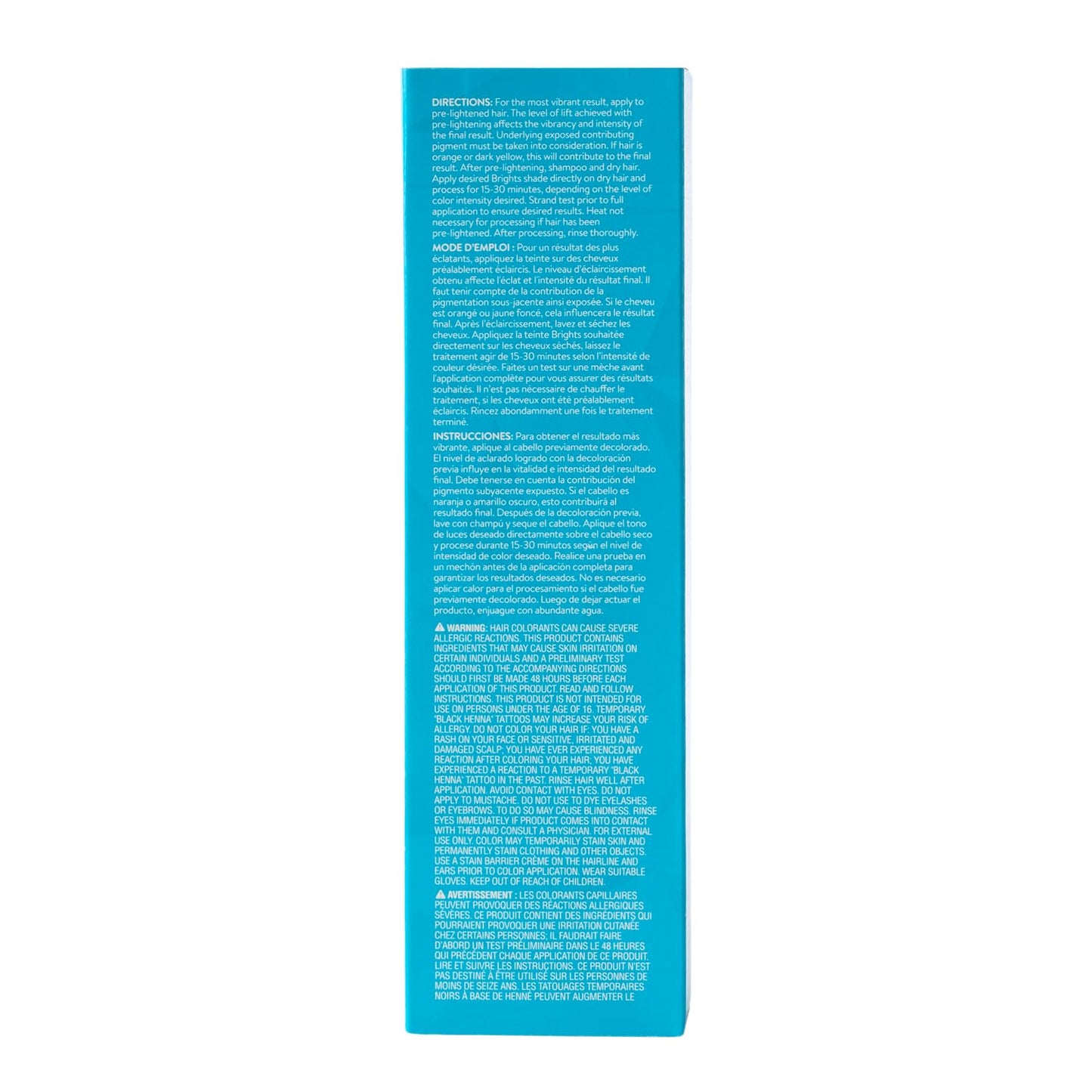 Brights Semi-Permanent Hair Color - Vibrant Aqua Shade for Bold Looks
