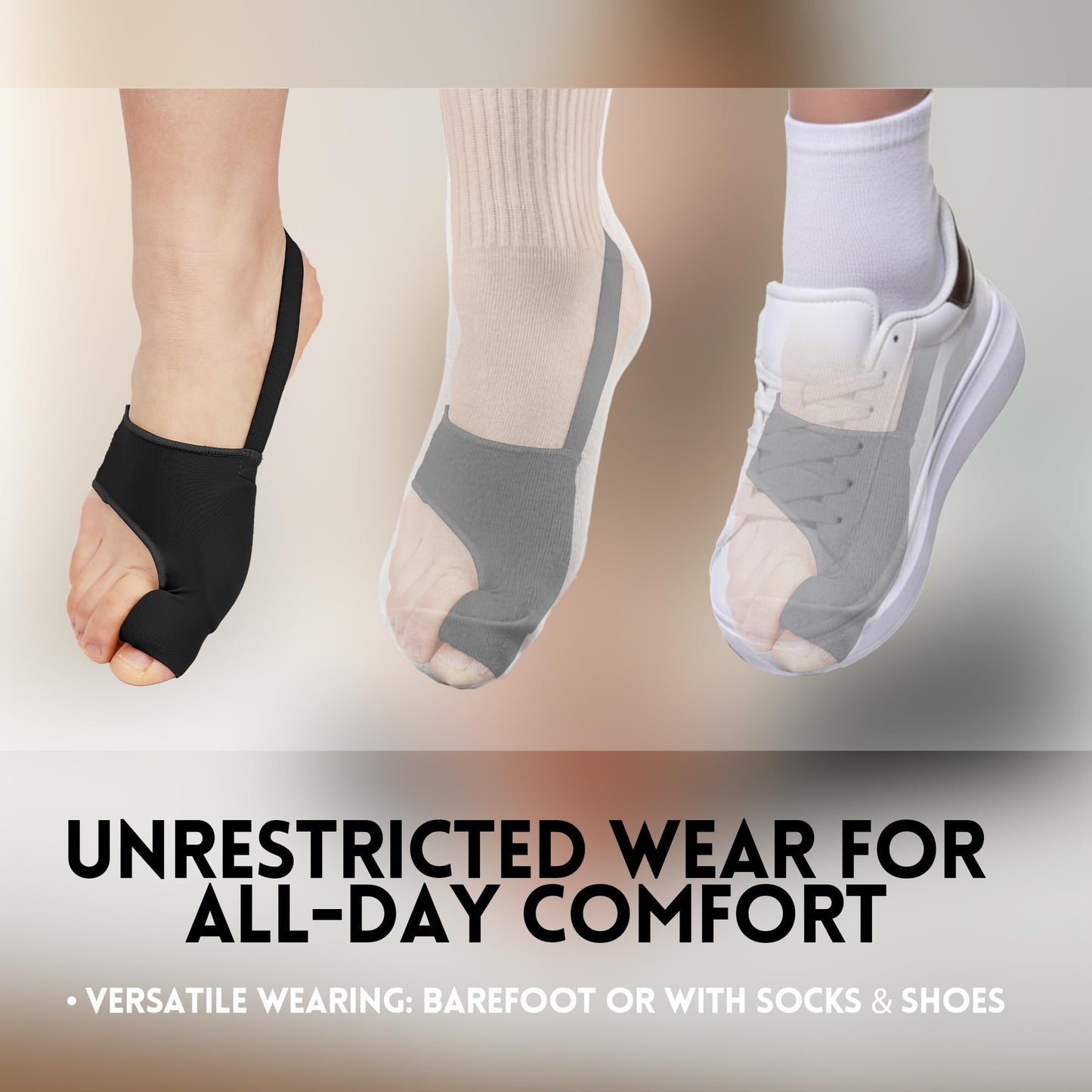 CHJOD Bunion Corrector for Women-Adjustable Toe Straightener, Hammer Toe Straightener for Day & Night Wear, Provides Effective Bunion Pain Relief Fits Both Left and Right Feet