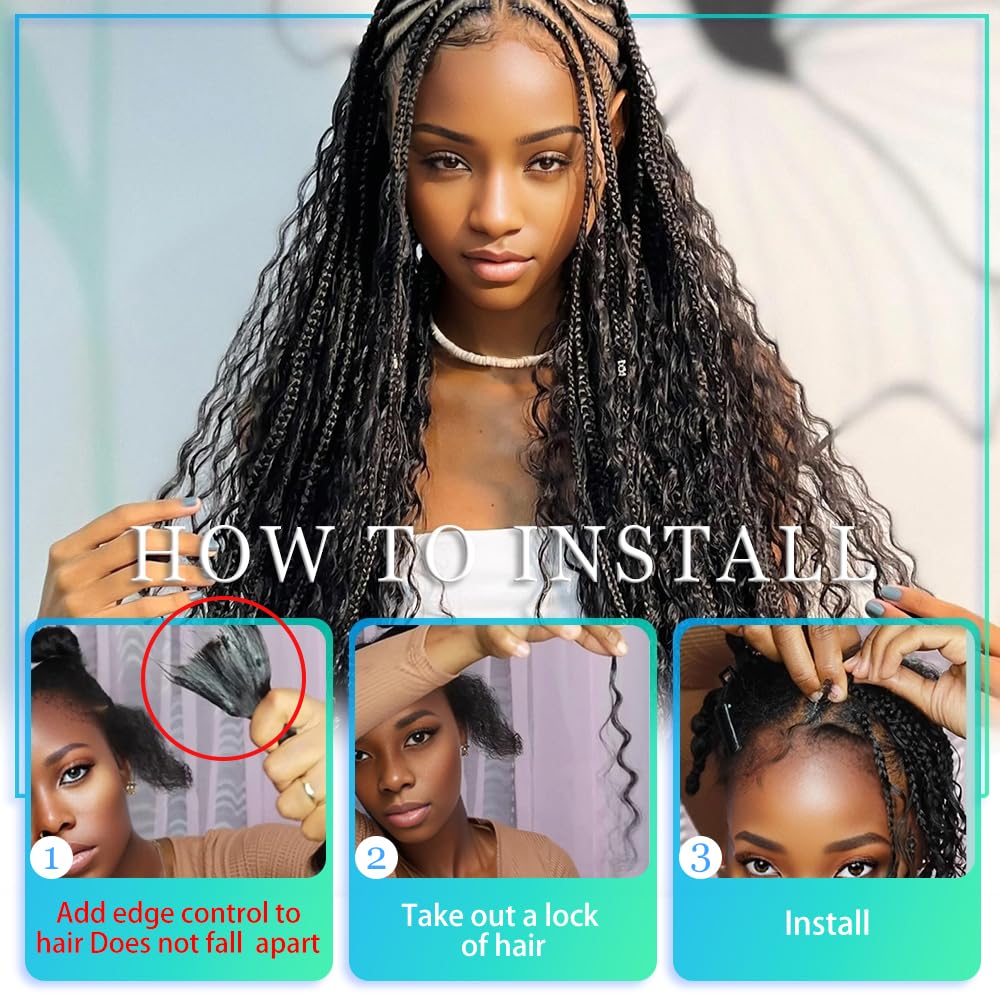 Blonde Human Braiding Hair for Boho Braids 22 Inch 6 Bundles Human Braiding Hair Deep Wave Hair Extensions 150g 27#