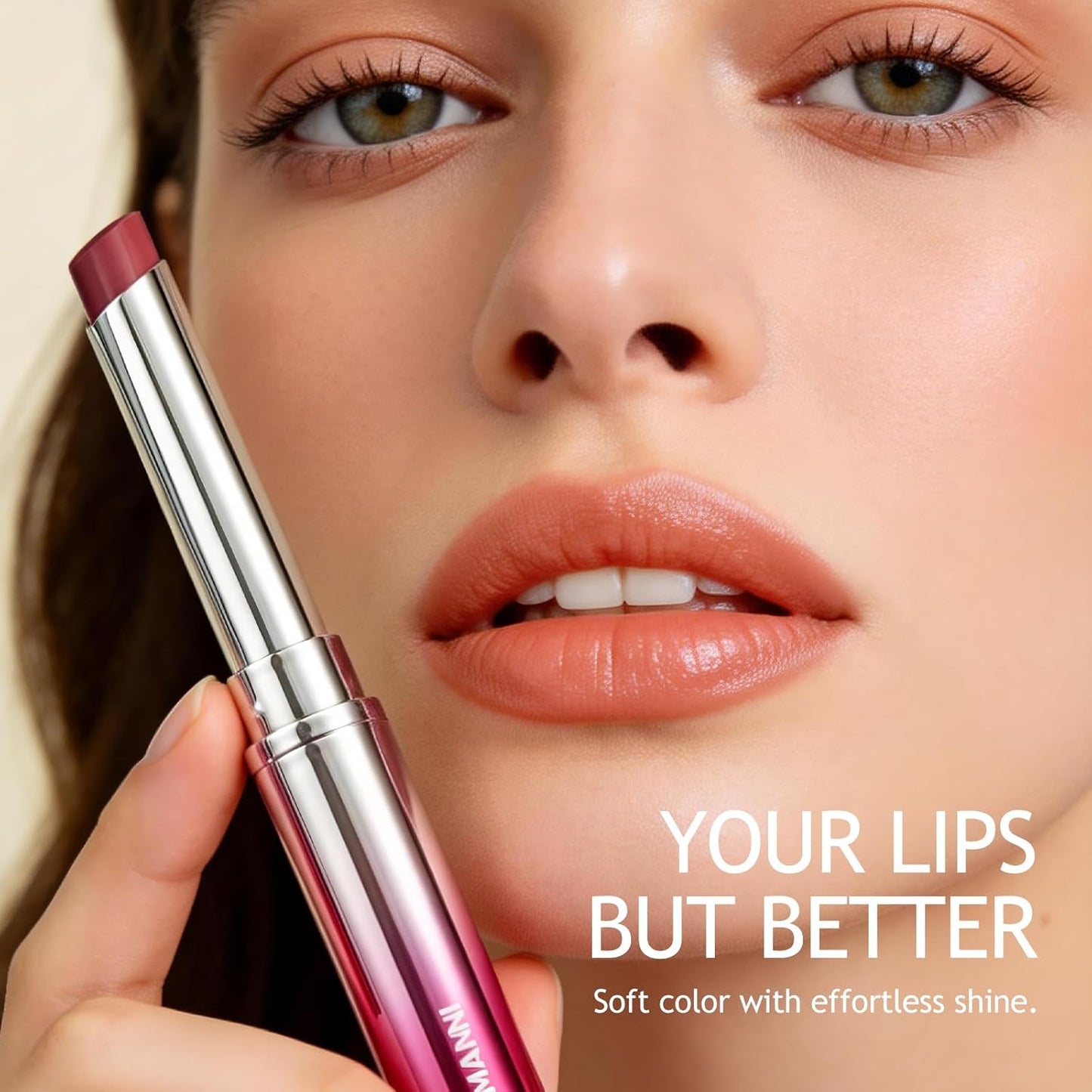 Tinted Lip Balm Lipstick Set - Sheer Hydrating Color & Nourishing Care | Universal Shades for All Skin Tones (Blush Nude & Dusty Plum)