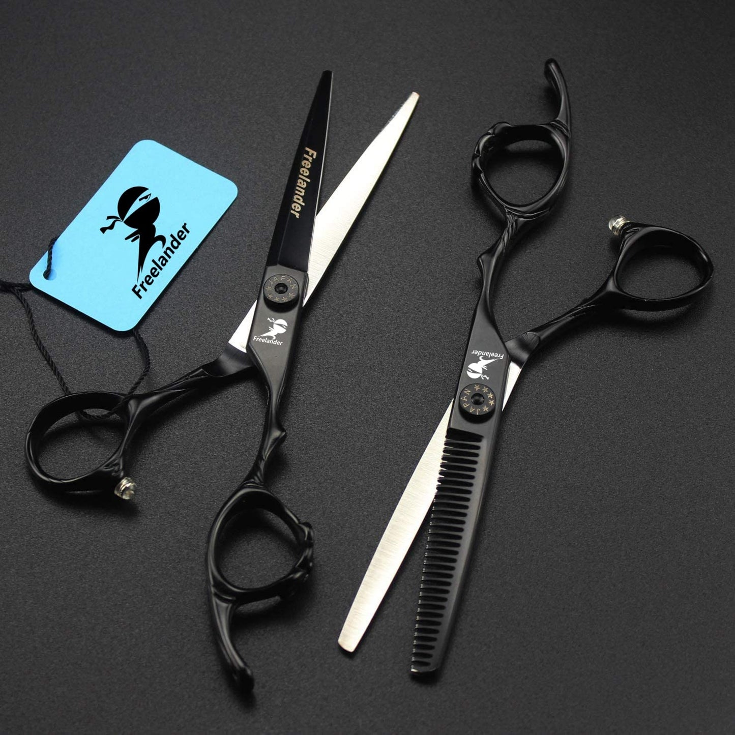 Professional Hair Cutting Scissors - 6.0 Inch Japan 440C Shears for Blending, Thinning & Texturizing