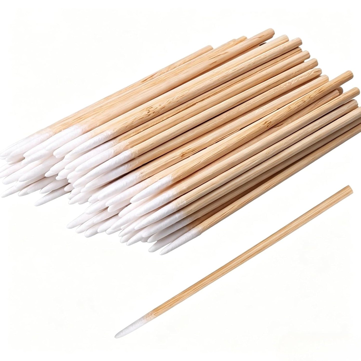 Pointed Cotton Swabs - 200pcs Precision Microblading Applicators | 4-Inch Wood Handle for Eyebrow Tattoo & Nail Care
