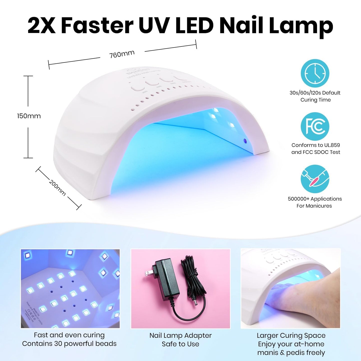 Beetles Gel Nail Polish Kit with U V Light, 100 Colors Gel Polish 133 Pcs Nail Stuff Kit for All Seasons with Base and Matte&Glossy Top Coat Infinite Inspirations Soak Off Gifts for Women