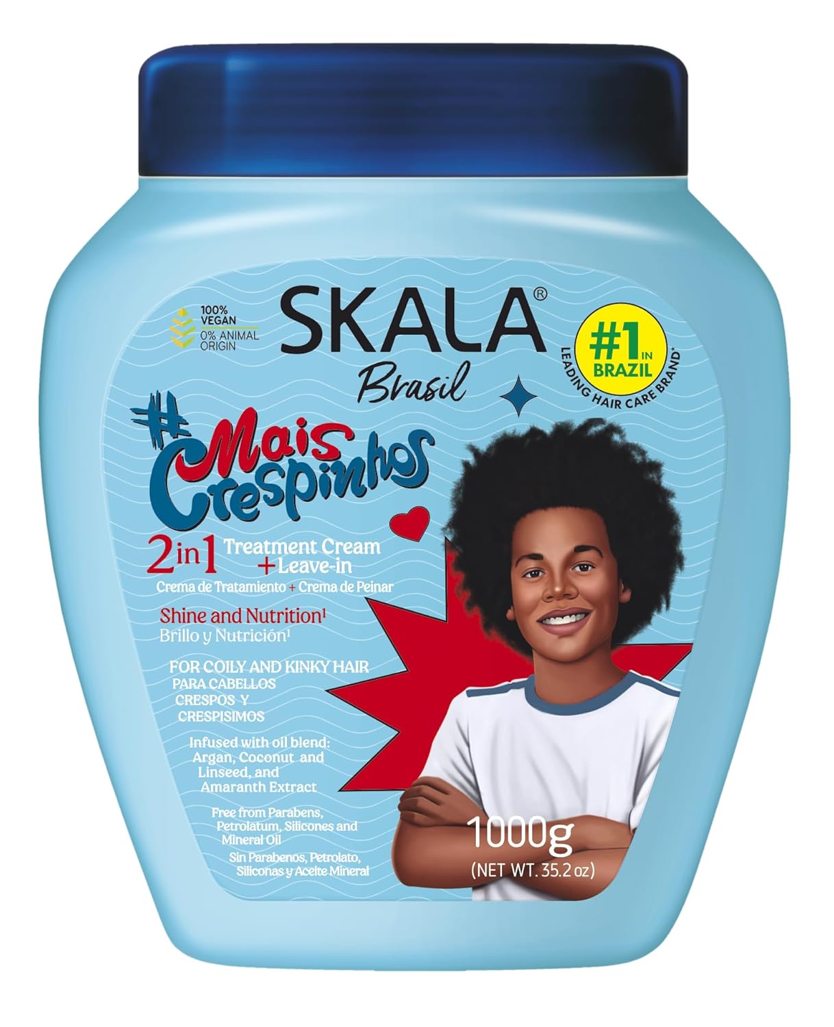 SKALA 2-in-1 Treatment Cream & Leave-In Conditioner - Rich Care for Coily & Kinky Hair | 35.2 oz