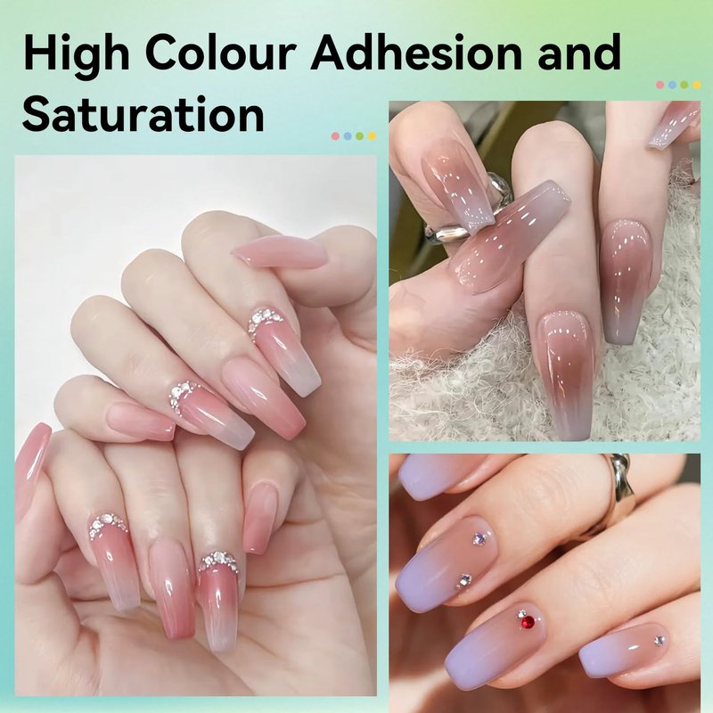JODSONE Airbrush Gel Nail Polish Set - 20 Vibrant Colors for DIY Nail Art | Fine Mist Formula for Stunning Gradients