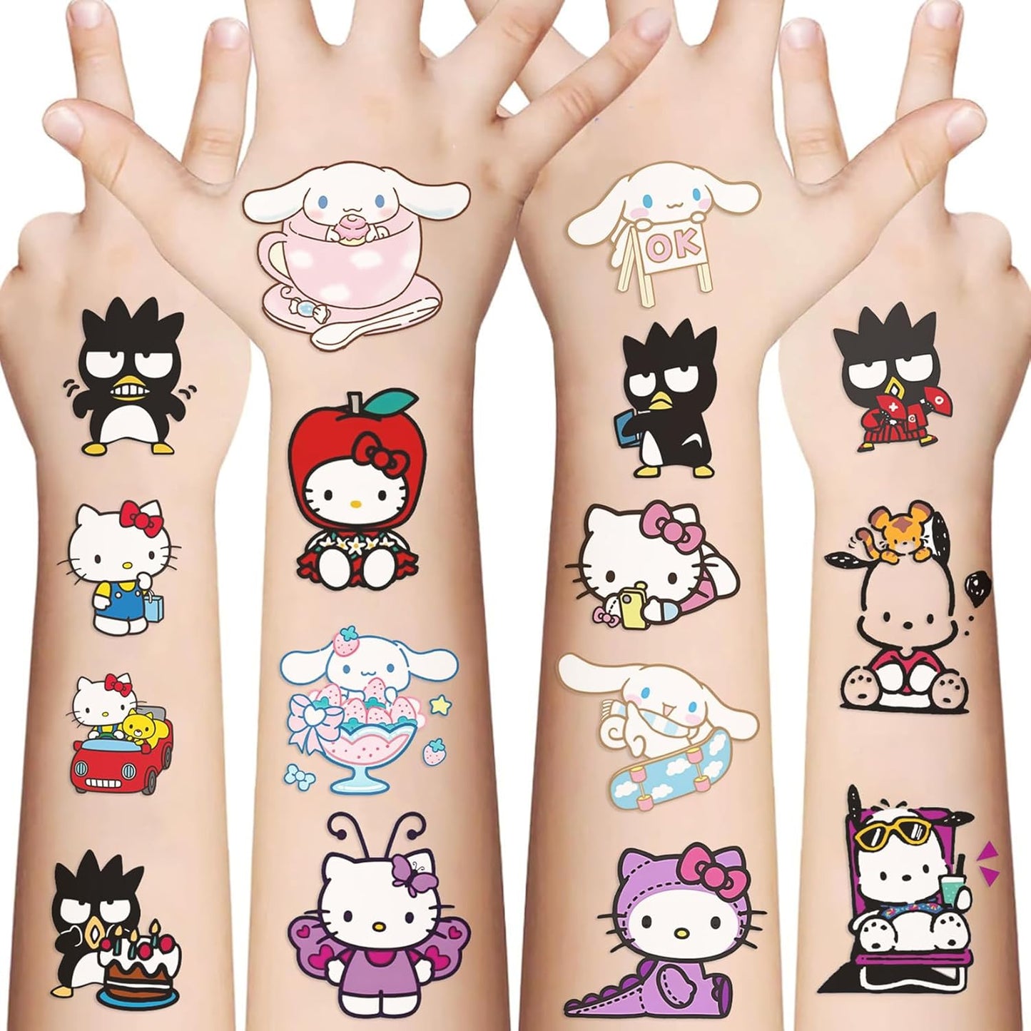 My Melody Temporary Tattoos & Face Stickers - Cute Cartoon Characters | Party Favors & Makeup Decor