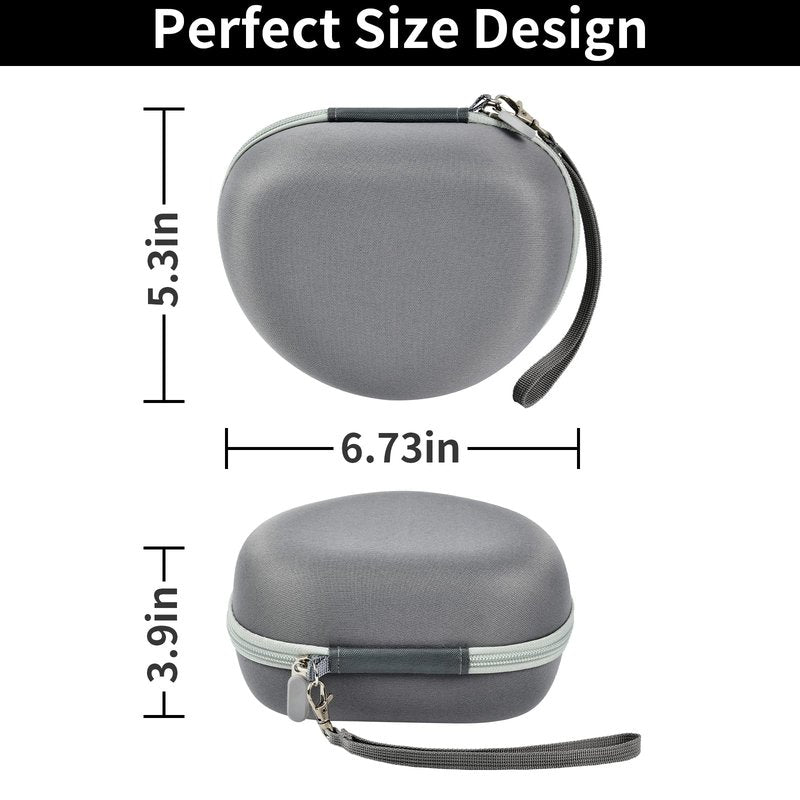 Headphone Case for Skullcandy Crusher/Hesh/Evo Wireless Over-Ear Bluetooth Earphones, for JLab JBuds Lux ANC, for TOZO HT3/HT2 Headphones and More Noise Cancelling Foldable Headset - Box Only (Grey)