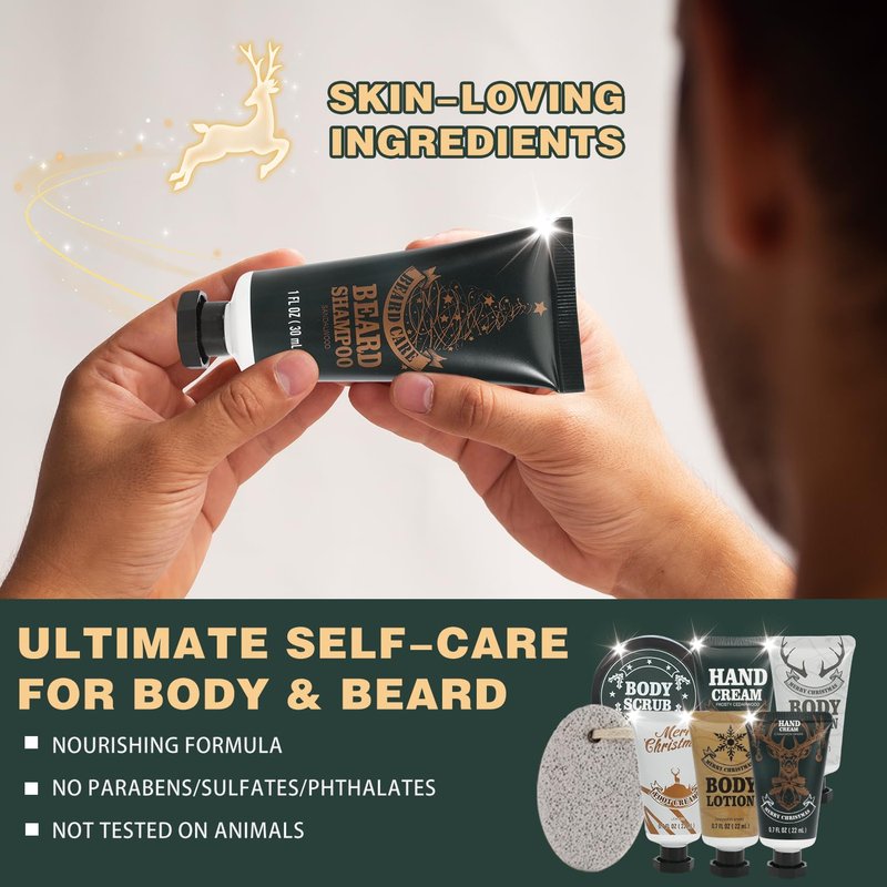Advent Calendar for Adults Rinse & Robust Christmas Gifts for Men Advent Skincare Calendar Countdown Calendar 24PCS 2025 Beauty Advent Calendar Beard Care Set for Men