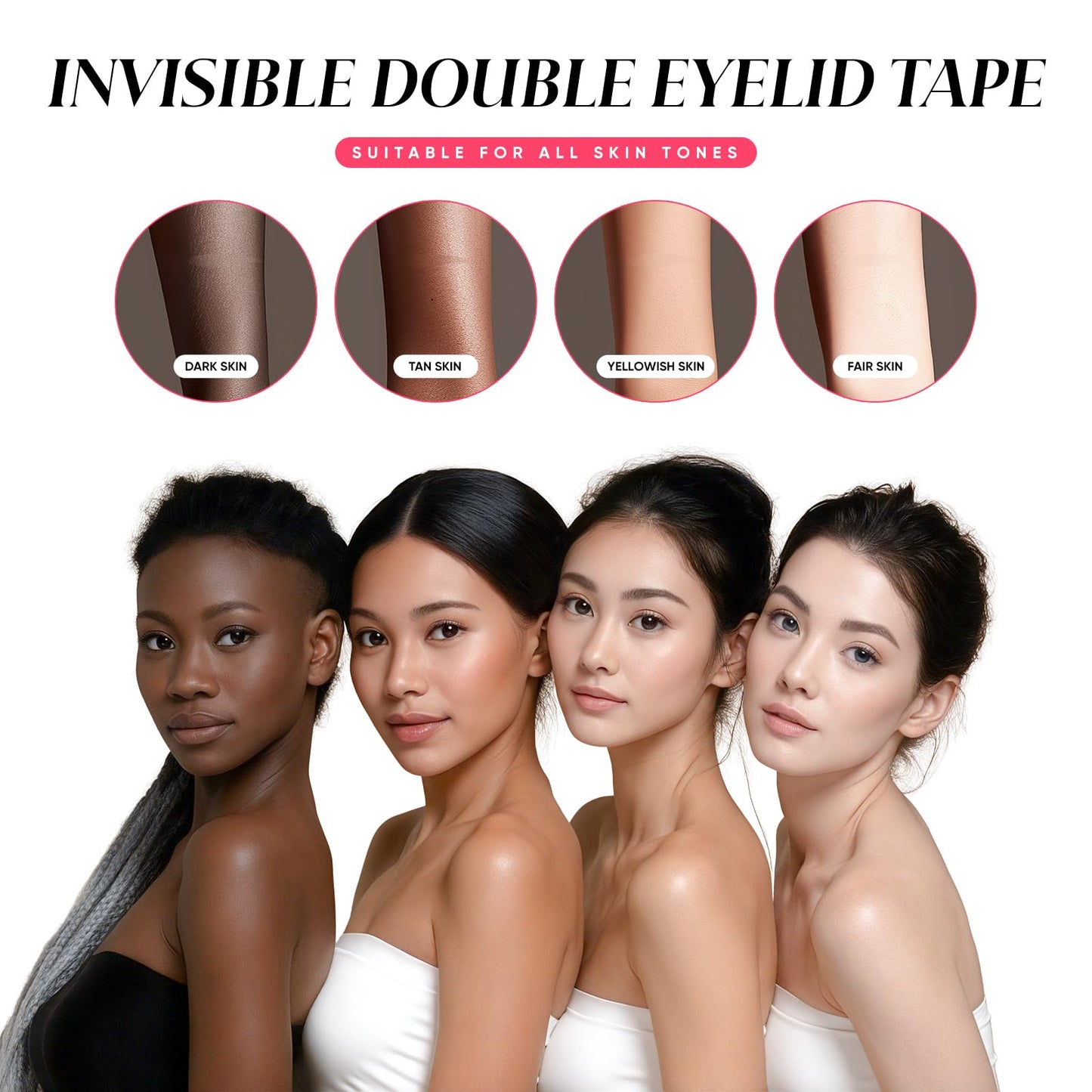 MLEN DIARY Double Eyelid Tape Invisible Eyelid Lifter Strips for Hooded Eyes Droopy Eyelid Lifter Eye Lid Strips with Tools (192P-22.3 * 2.8mm)