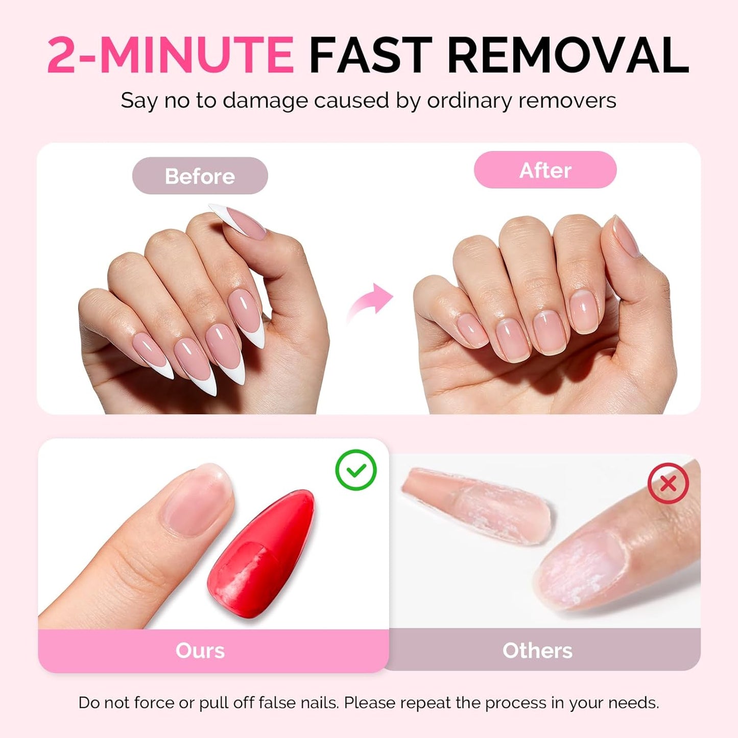 MelodySusie Nail Glue Remover - Acetone-Free Formula for Press-On Nails | Gentle & Multi-Functional 50ML