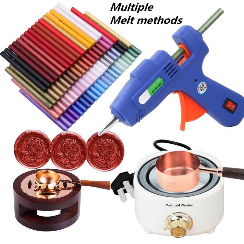 Wax Seal Sticks Antique Gold, 30pcs Glue Gun Wax Sealing Sticks for Wax Seal Stamp, Mini Wax Seal Gun Sticks Suit for 0.28'' Glue Gun Great for Wedding Invitations, Letter, Envelope (Antique Gold)