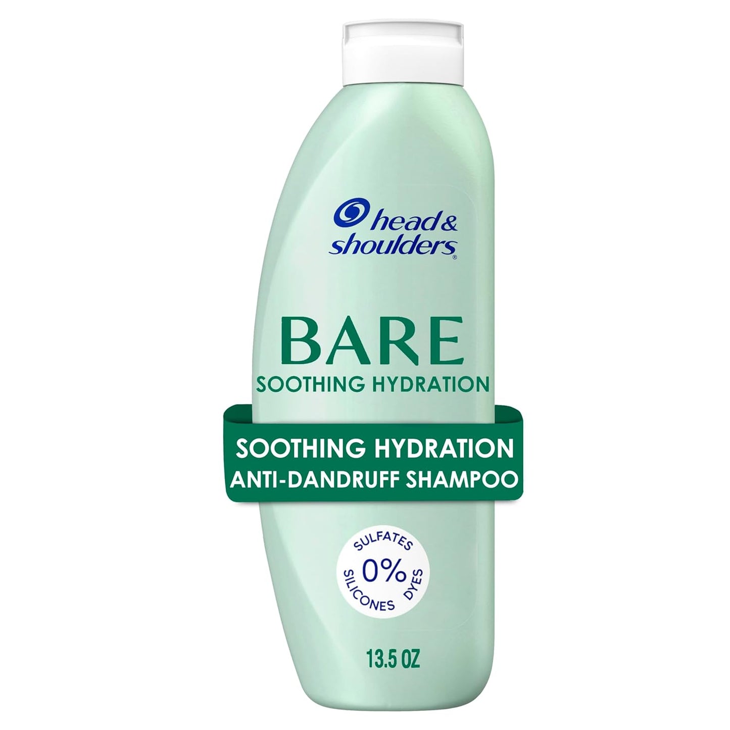 Head & Shoulders Anti-Dandruff Shampoo - BARE Soothing Hydration with 1% Pyrithione Zinc | 13.5 Fl Oz for Dry Scalp Relief