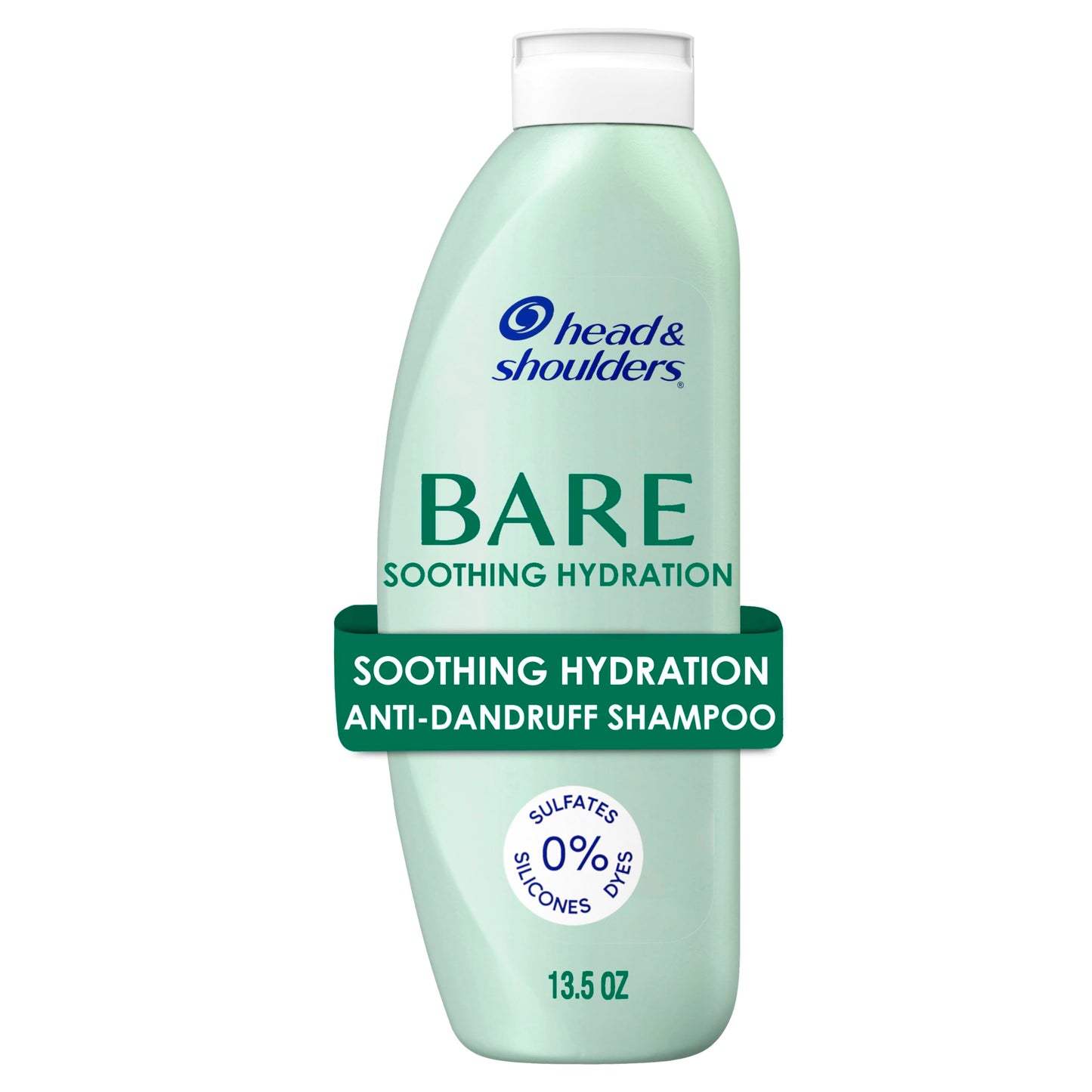 Head & Shoulders Anti-Dandruff Shampoo, BARE Soothing Hydration, 1% Pyrithione Zinc, Dry Scalp Relief, Free of Sulfates, Silicones, Dyes, 13.5 Fl Oz