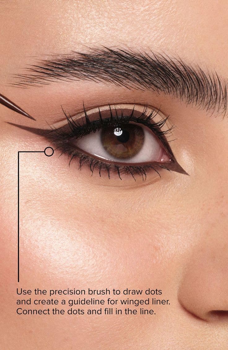 Catkin Liquid Eyeliner Pen Ultra-fine Waterproof Smoothy Stay 24 hrs Long Lasting Quick Drying for Sensitive Eyes Alcohol Free Very Black