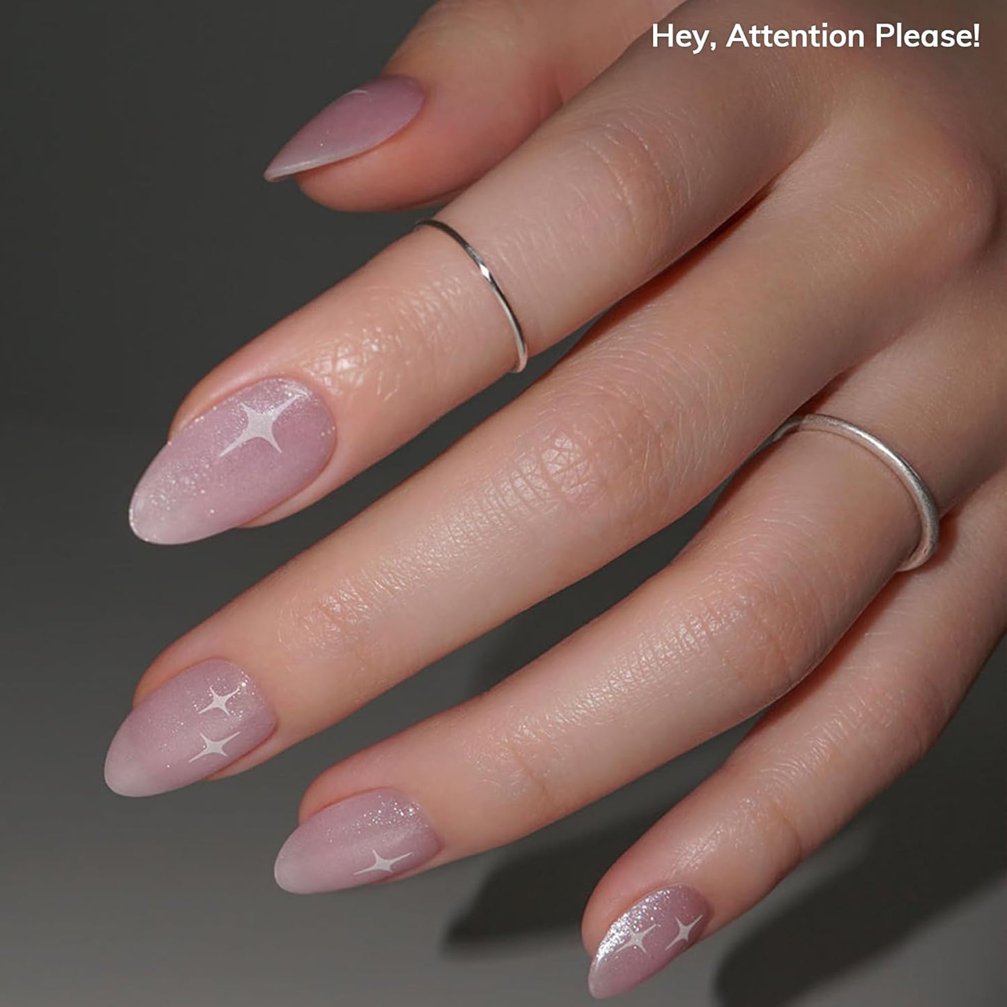 Semi Cured Gel Nail Strips - Glitter Pink | Easy Apply & Remove, Salon Quality | 28 Strips, Prep Pads & Nail File Included