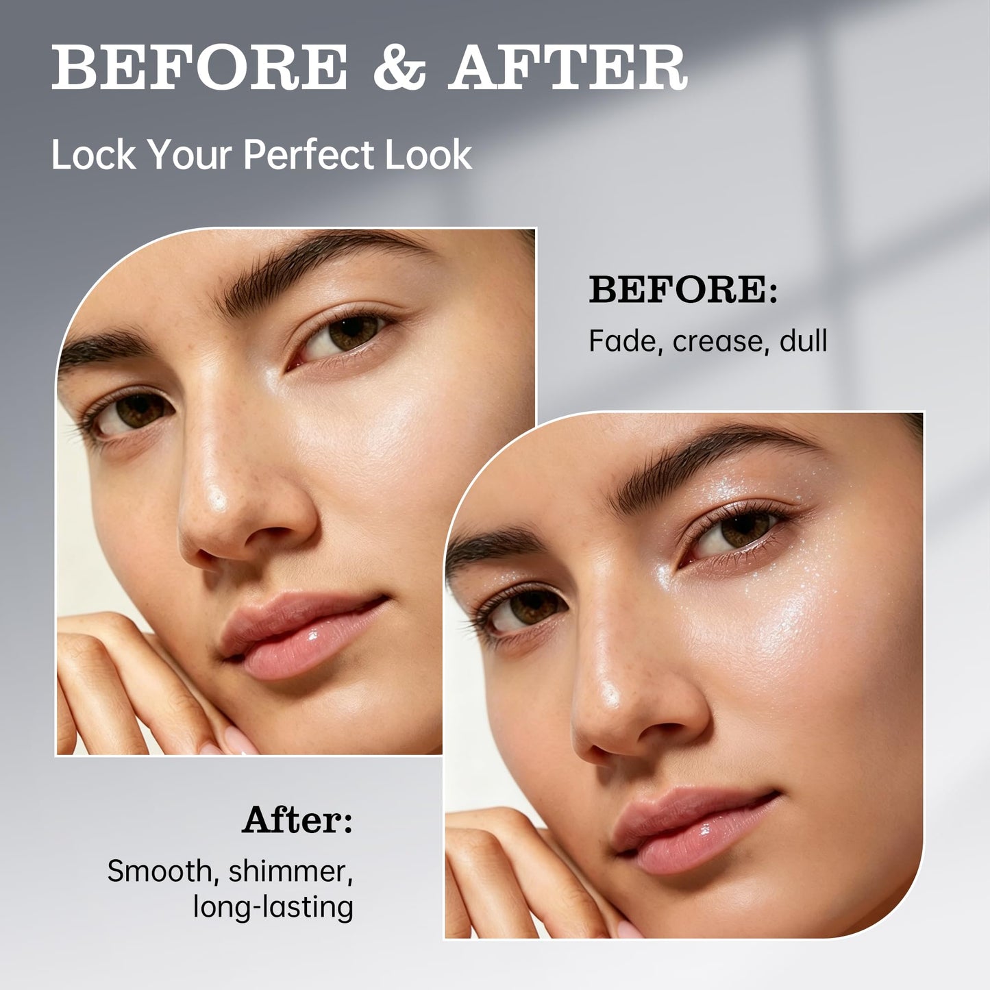 Setting Spray for Makeup, 16 Hr Long Lasting Fixing Spray Waterproof Transfer Resistant, Lightweight Hydrating Setting Mist with Shimmer Dewy Finish, Face Primer Make Up for All Skin Types, 3.72 Fl Oz