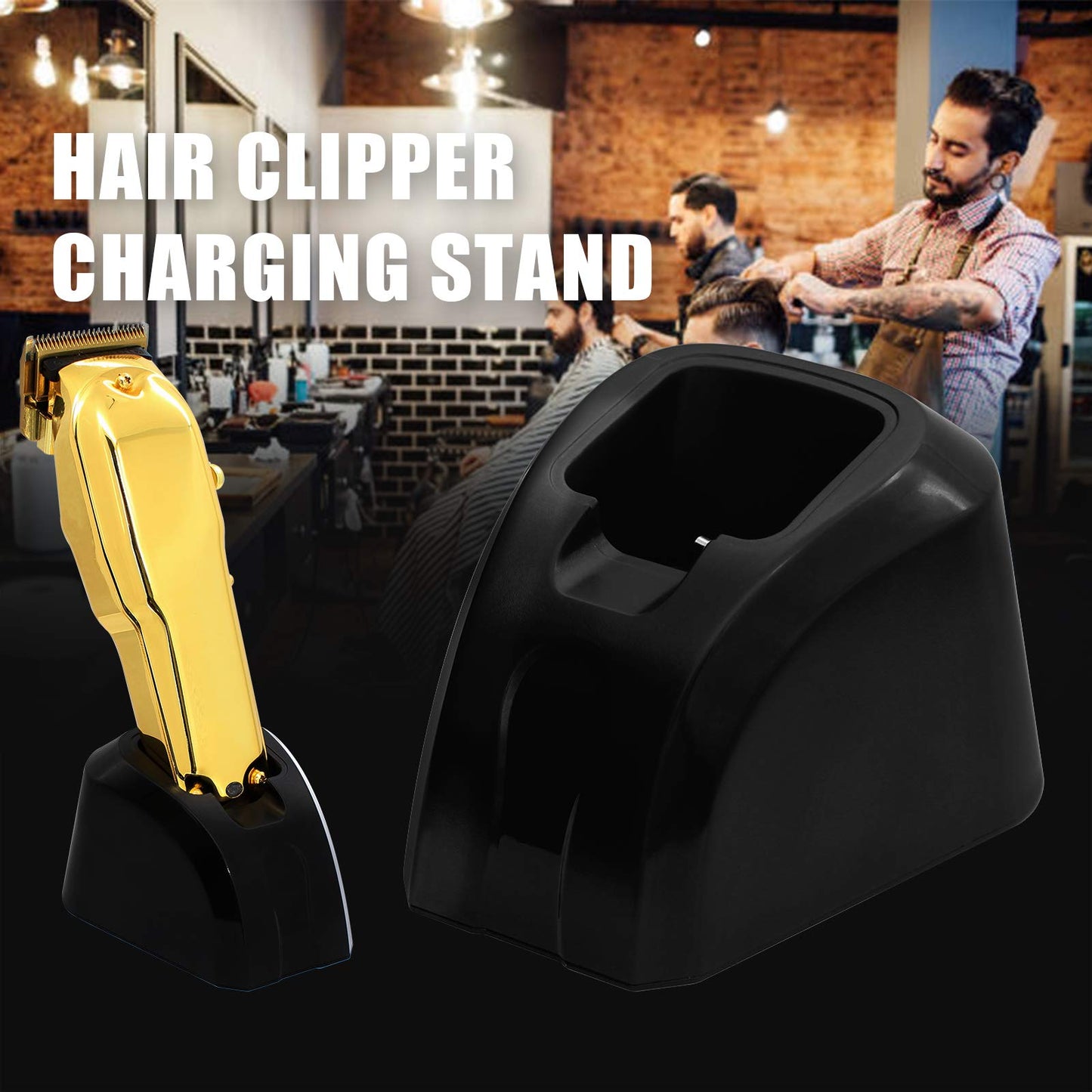 Anrom Hair Clipper Charging Stand, Clipper Charging Dock for Wahl Magic Clip Senior Cordless Hair Clipper #8591#8504#8148 New and Old Versions (Black)