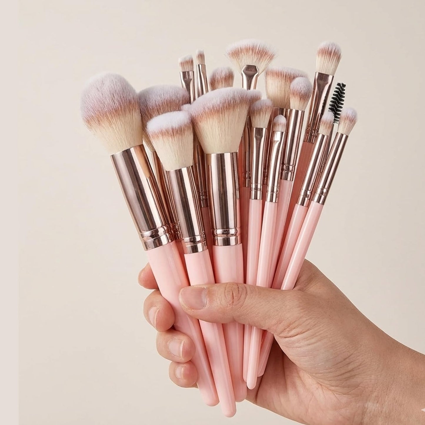 30Pcs Pink Makeup Brushes Set - Professional Makeup Brush Sets & Kits for Full Face - Premium Synthetic Foundation, Powder, Blush & Eyeshadow Brush