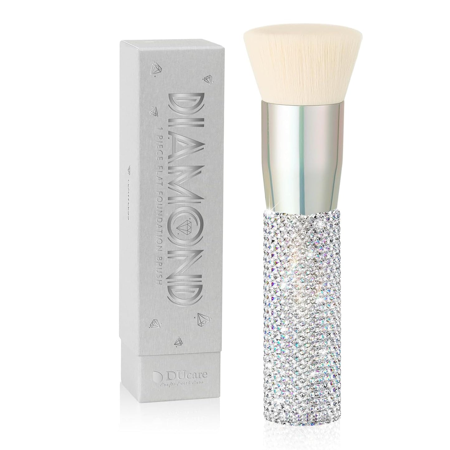 DUcare Large Flat Top Kabuki Foundation Brush Set - 3 Premium Brushes for Liquid, Cream & Powder Makeup | Buffing & Blending