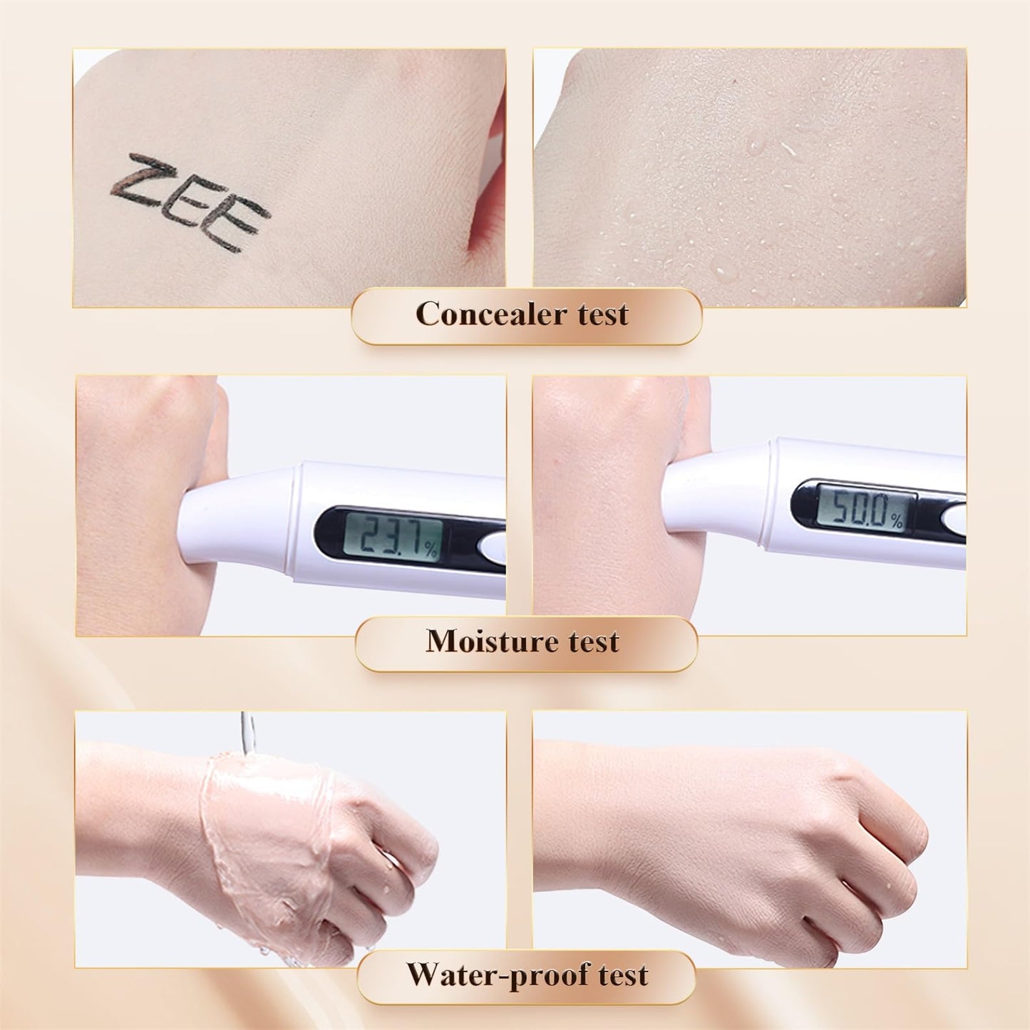 Mushroom Head Air Cushion CC Cream - Tattoo Cover up Makeup Waterproof for Mature Skin Moisturizing Concealer Brighten Long-Lasting, Gold Packaging (Natural, 3.21 Ounce (Pack of 1))