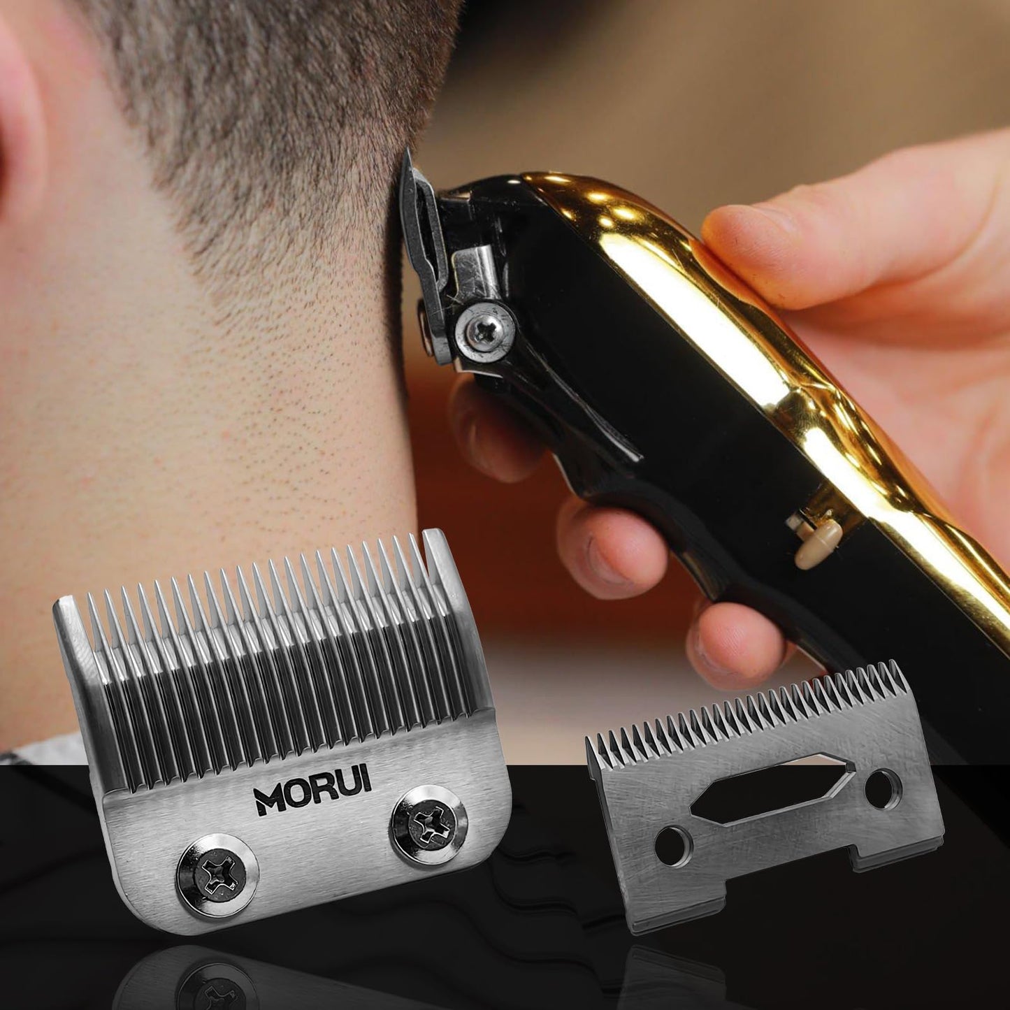 Professional Replacement Clipper Blade Precision 2 Holes Adjustable Standard Hair Trimmer Clipper Blade Kit (1 Pack)