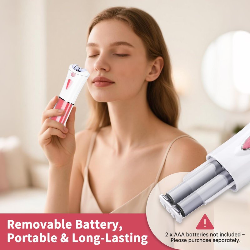 Facial Epilator for Women - 2026 Upgraded Cordless Hair Removal Device with LED Light - Painless Electric Tweezers - Face Epilator Hair Remover for Face/Chin/Lip/Arms/Legs/Bikini Line for Smooth Skin