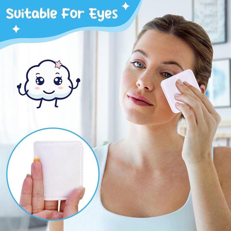 Cotton Eye Cotton Pads - 100% Pure Lint-Free, Soft-Edged Design | Extra Large, 160-Count for Makeup Removal & Toner Application