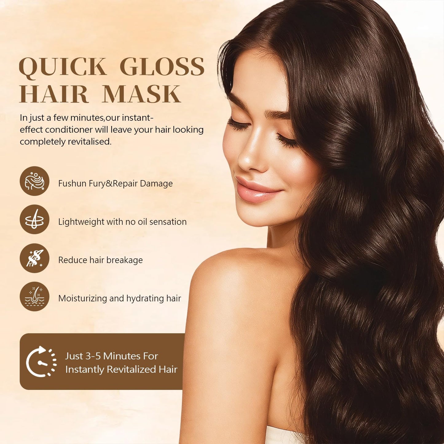 2PCS Maybe Paris Bond Gloss Mask – Hydrolyzed Keratin & Hyaluronic Acid for Stronger, Smoother, Shinier Hair – Bond Gloss Mask Hydrating Nourishing & Deep Repairing for Dry, Dull, Damaged Brittle Hair