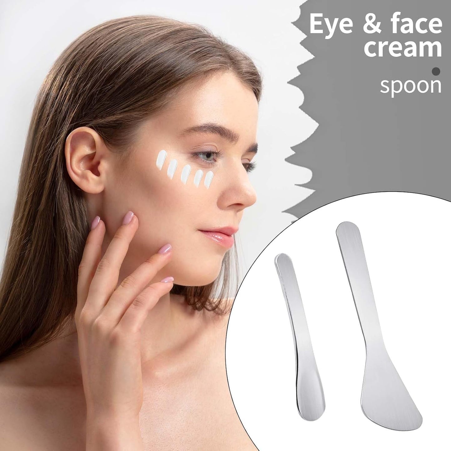 Mini Metal Cosmetic Spatulas - 2 Pcs Makeup & Skincare Mixing Tools | Beauty Accessories for Creams & Masks