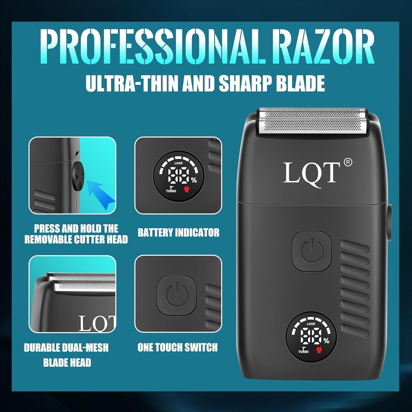 Men’s Grooming Kit - Professional Cordless Hair Clippers & Trimmers Set | LED Display, Adjustable Lever, Multiple Combs