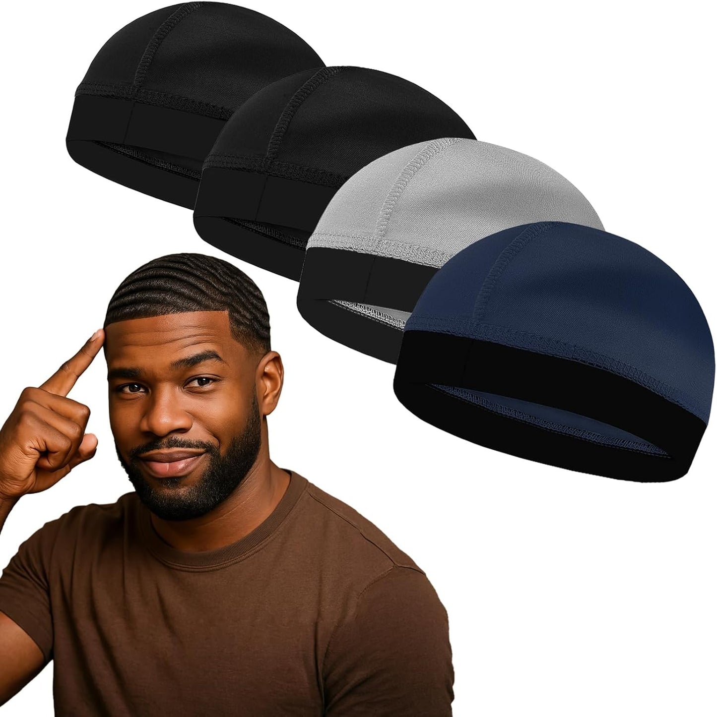 Wave Caps for Men - Premium Compression Durag for 360, 540, 720 Waves | Adjustable Fit