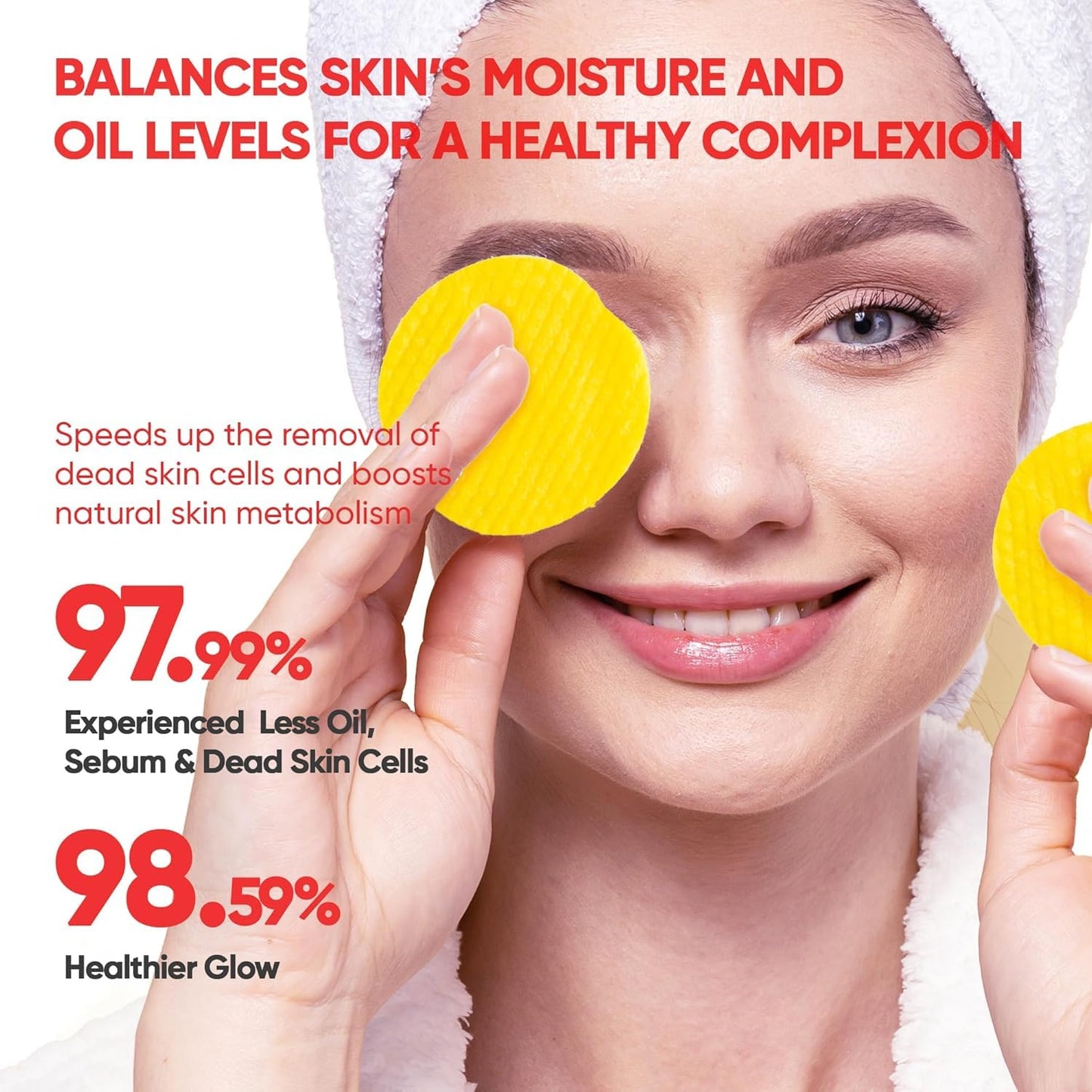 Cleansing Pads: 30pcs Exfoliating Cleansing Pads for Face - Balance Oil & Moisture, Gentle Round Cotton Pads for Face -Travel Friendly
