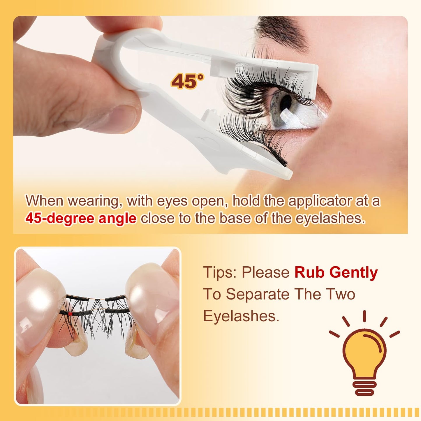 QUEWEL Magnetic-Eyelashes with Applicator, Upgrade 1 Pair Soft Magnetic Lashes, No Glue Needed Reusable Magnetic Eyelashes So Soft and Suitable for Beginners (Soft-Magnetic-B01)