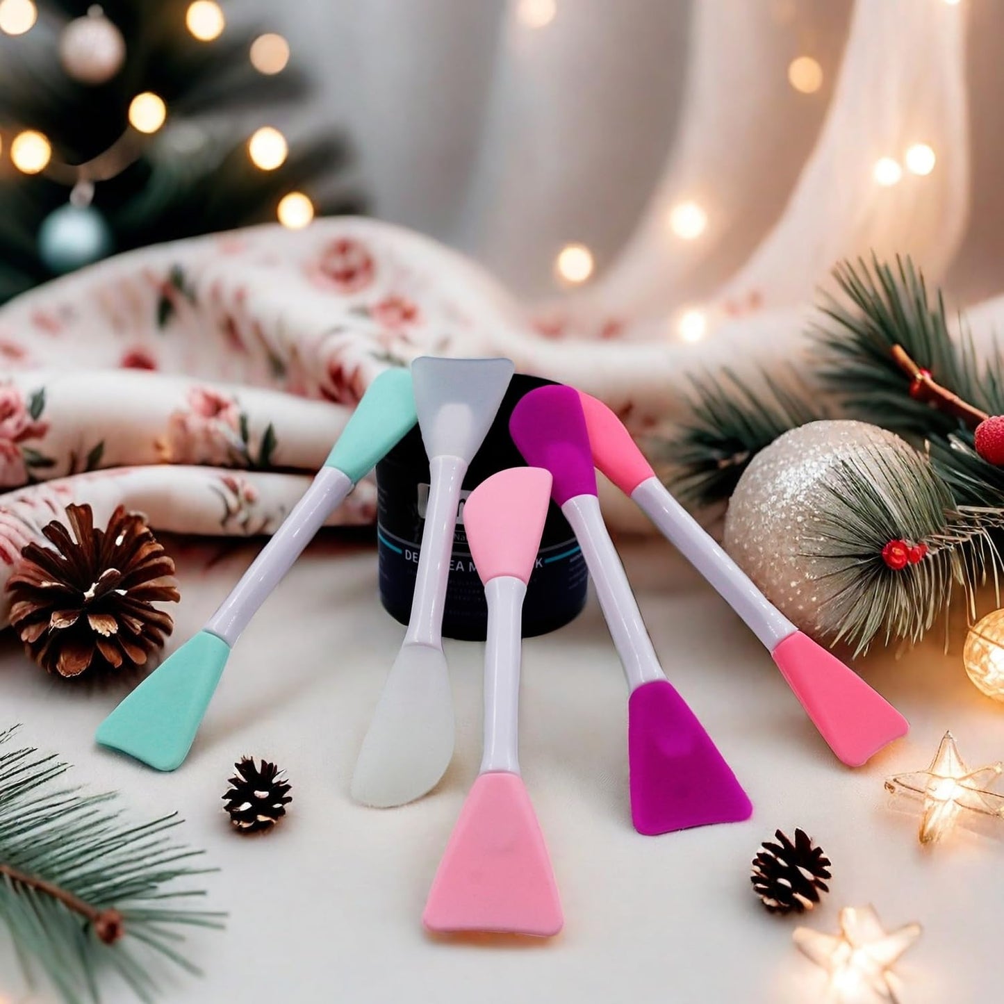 RamPula Mask Applicator Silicone Face Brush Face Mud Cream,Clay Mask,DIY,Modeling Mask Brushes DIY Mud Mixing Spatula Double-end Handheld Scoop Skin Care Make up Foundation Gel Cosmetic Tool