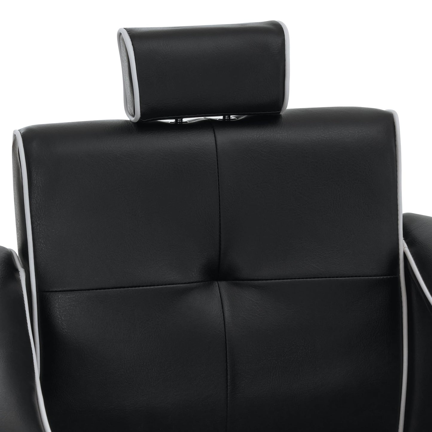 BarberPub Reclining Barber Chair with 440 Lbs Heavy Duty Hydraulic Pump, All Purpose Hair Styling Swivel for Home, Shampoo Salon Spa and Barbershop 9182 (Black)
