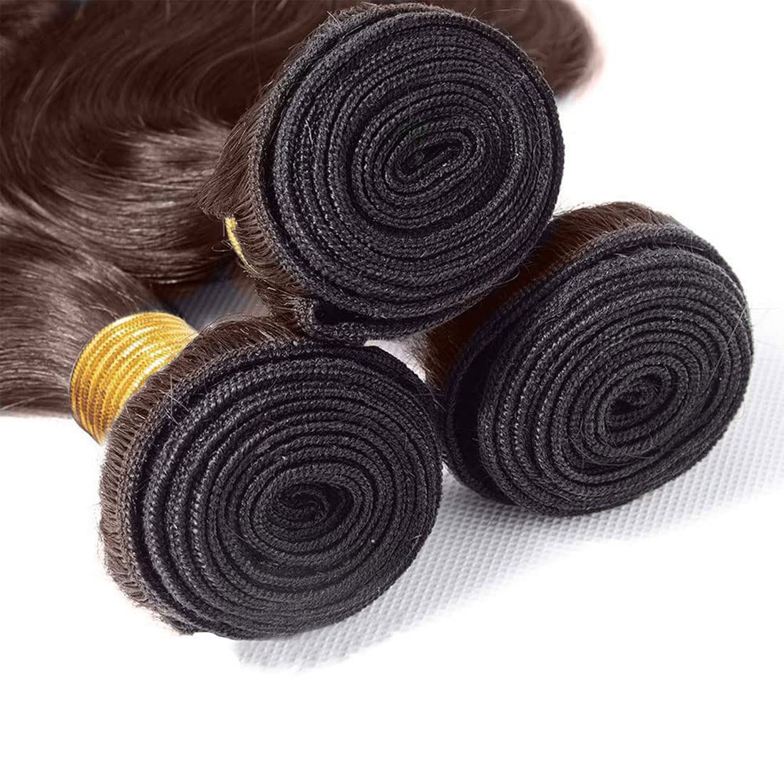 18 20 22 Inch #4 Chocolate Brown Bundles Human Hair 3 Bundles Brazilian Remy Hair 100 Grams/Bundle 10A Grade Unprocessed Virgin Hairs Brown Water Wave Bundle Weaves Extensions
