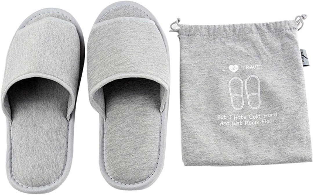 Foldable Portable Slippers - Washable Open Toe Toweling Design for Spa & Travel | Sizes 34-43