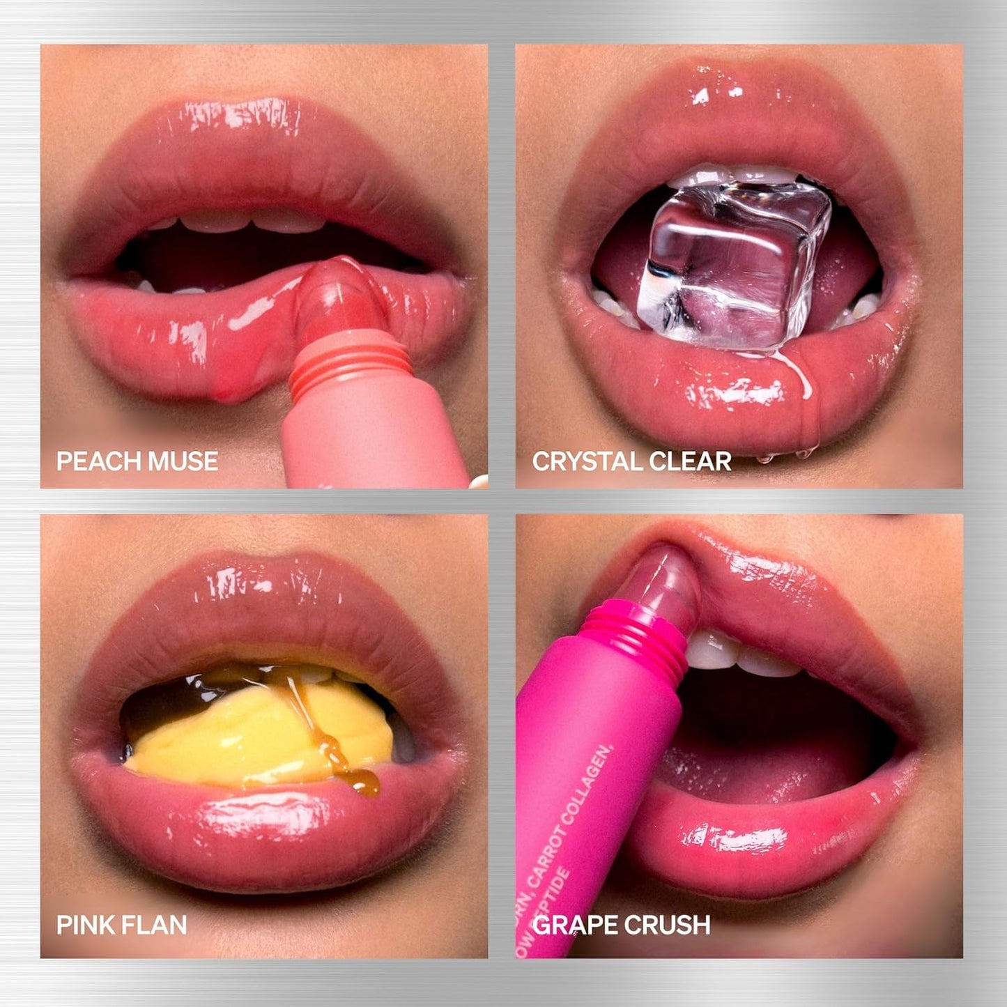 LipLock Jelly Serum for Dry Lips - Hydrating, Plumping Glossy Mask with Rose PDRN & Carrot Collagen | Crystal Clear