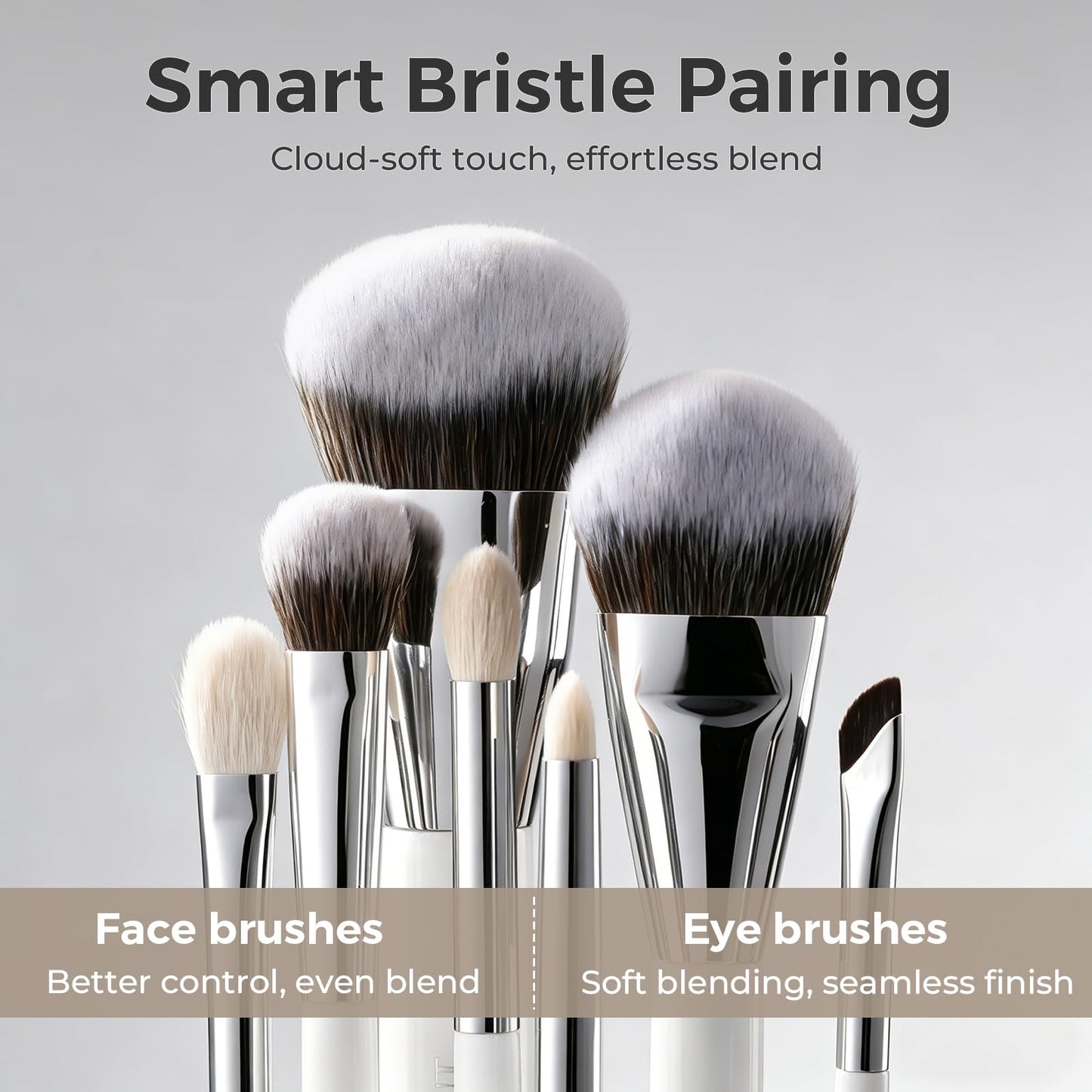 Makeup Brushes Set, Albeaut 7Pcs Face Eyeshadow Brushes Kit with Preminum Bristles Liquid Foundation Concealer Blending Tools Professional & Travel Bag