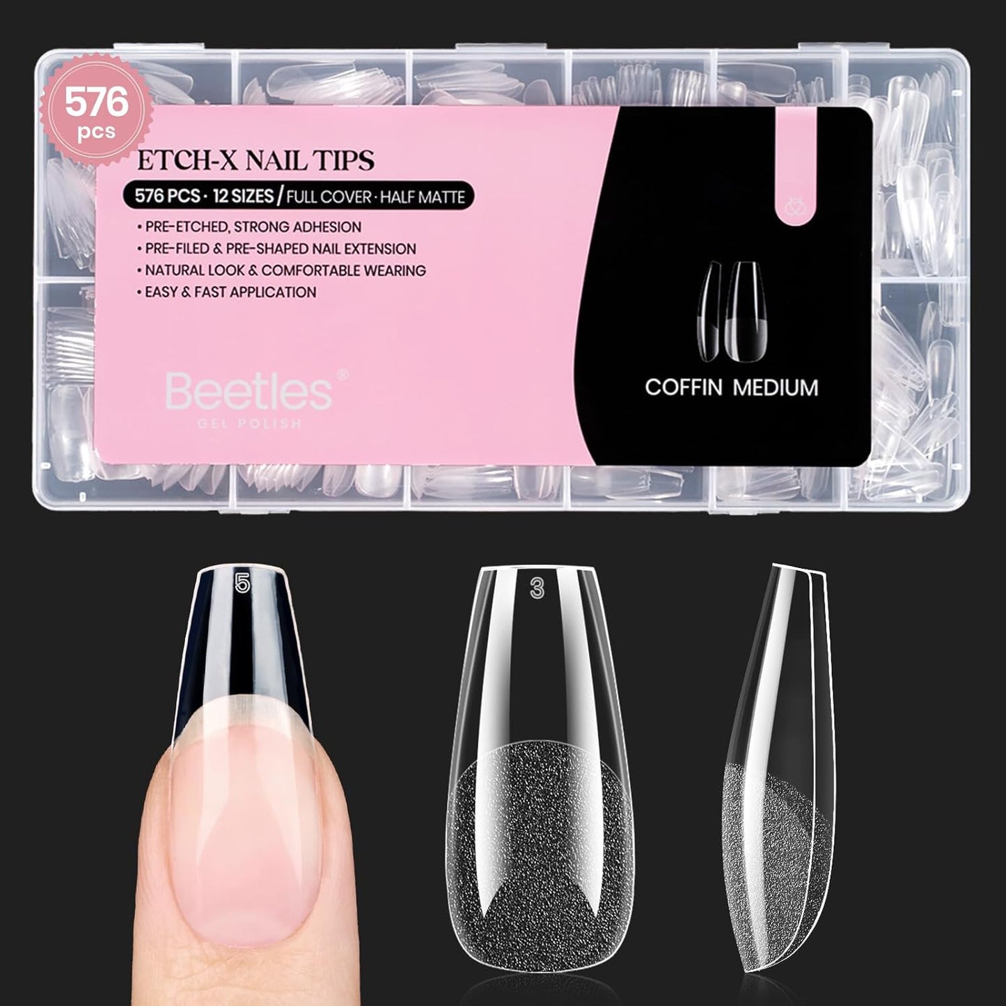 Beetles Gel Polish - 9 in 1 Nail Glue with Strong Brush Applicator | 0.5 Fl Oz for False Nails & Rhinestones